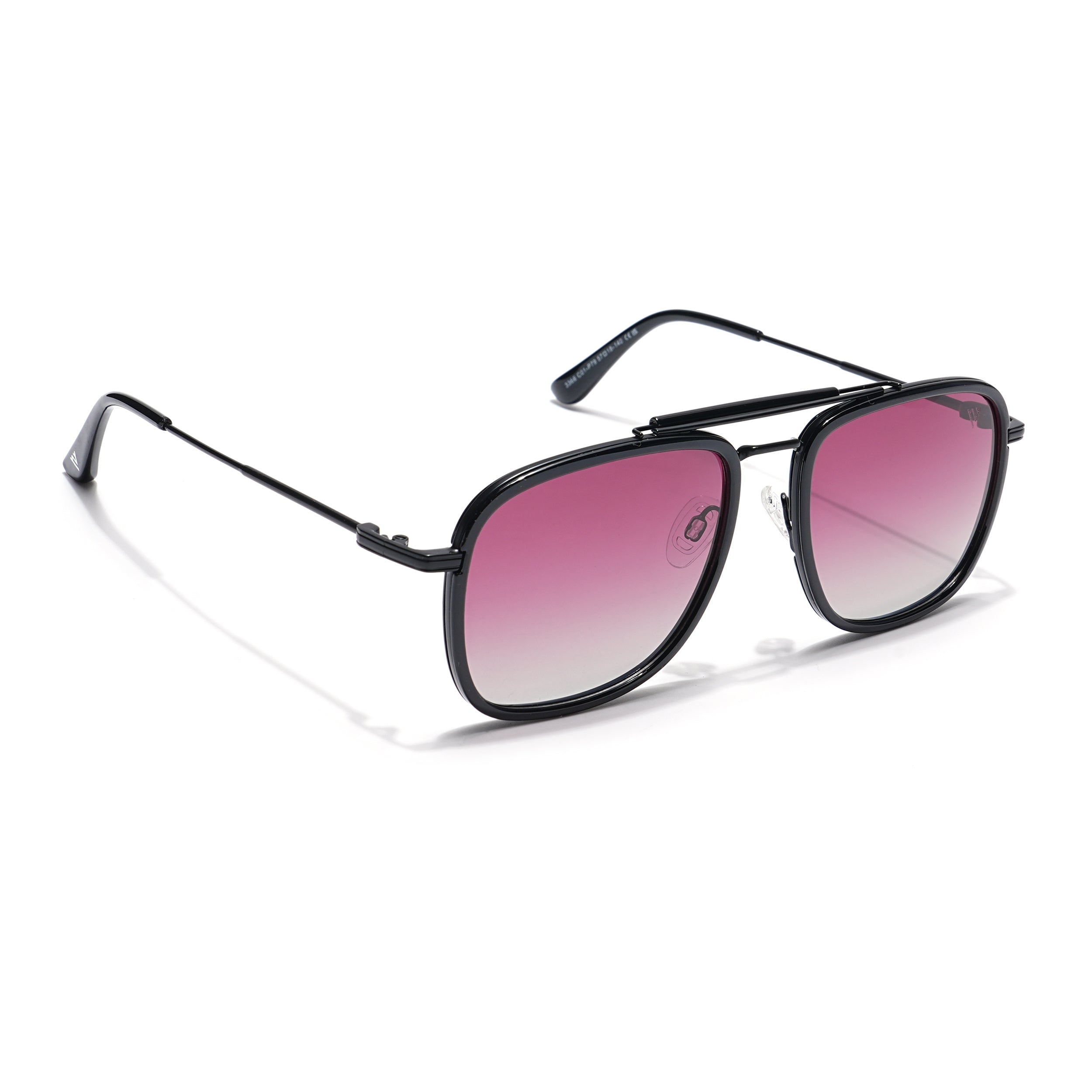 Voyage Select Wayfarer Sunglasses (Light Pink & Clear Lens | Black Frame - SLPMG6258)