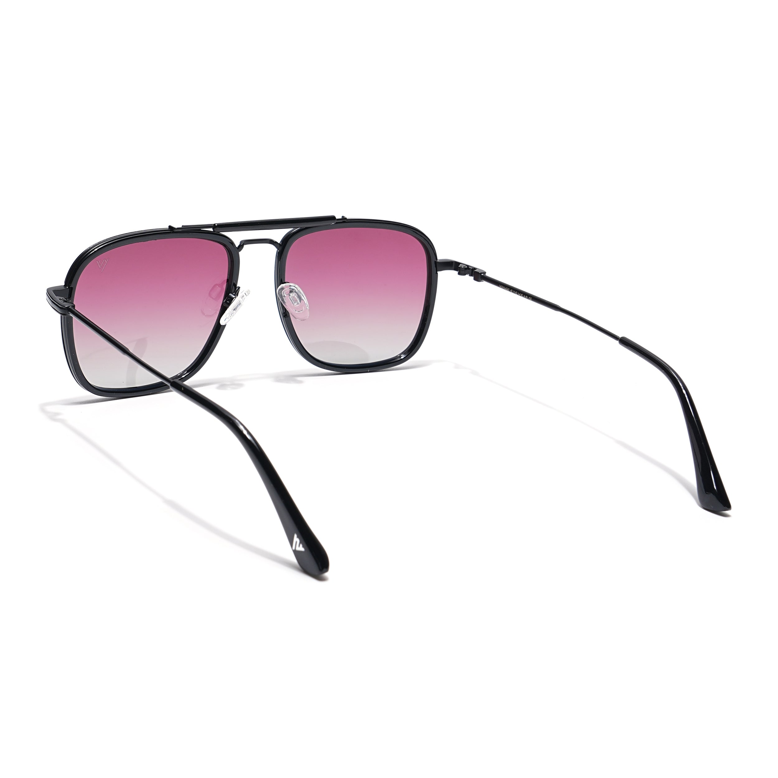 Voyage Select Wayfarer Sunglasses (Light Pink & Clear Lens | Black Frame - SLPMG6258)