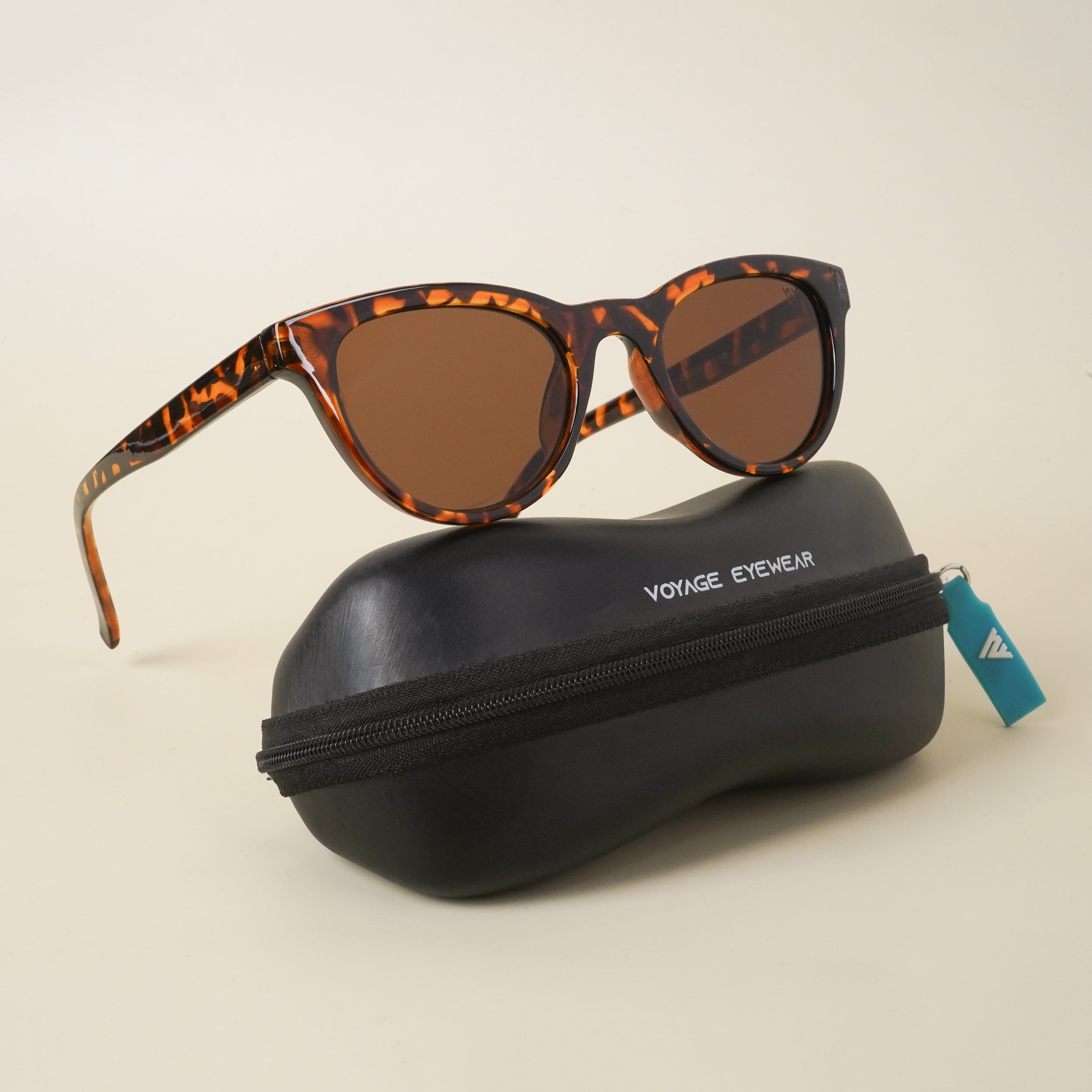 Voyage Brown Oval UV Protection Sunglasses for Women (3372MG4078)