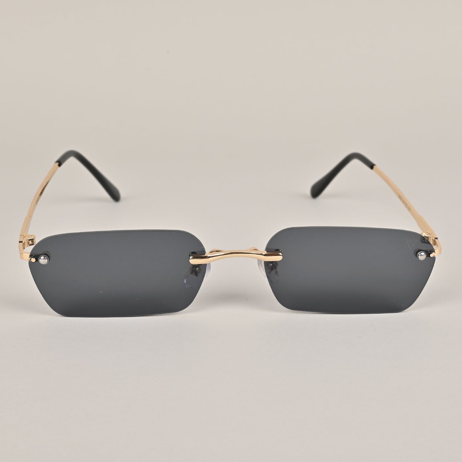 Voyage Black Rimless Rectangle Sunglasses MG3786