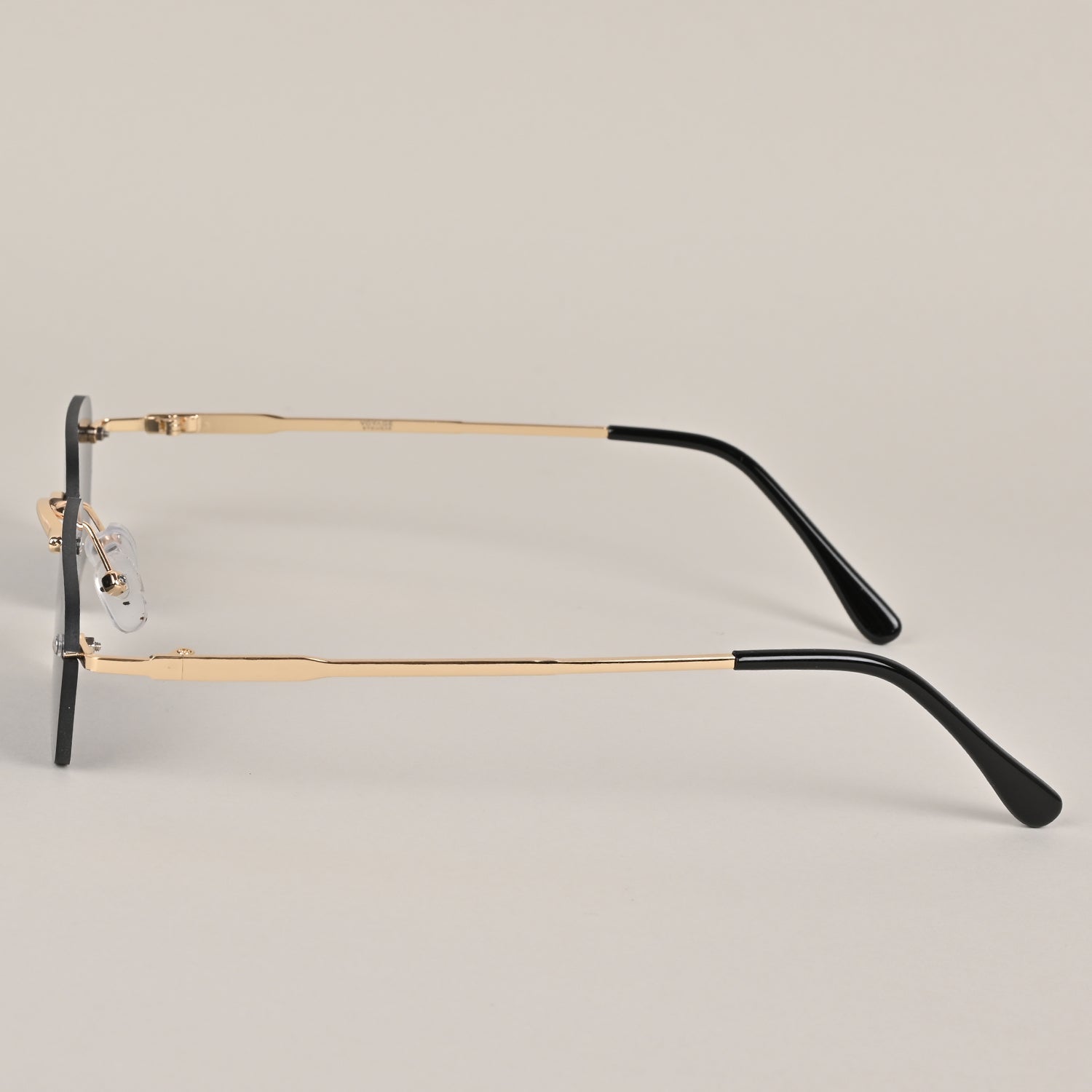 Voyage Black Rimless Rectangle Sunglasses MG3786