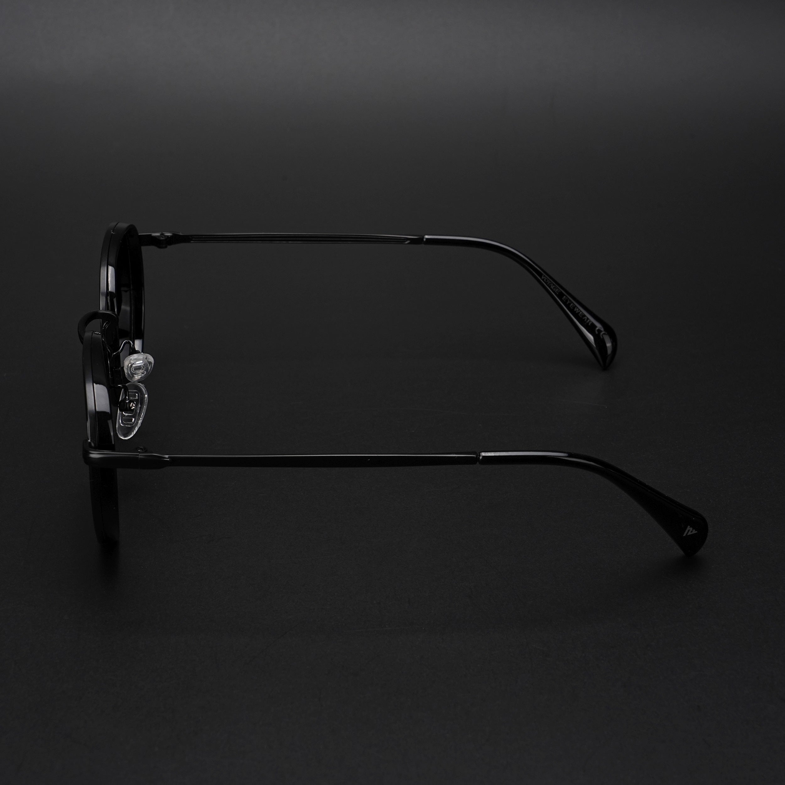 Round Polarized Sunglasses (Black Lens | Black Frame - PMG5854)