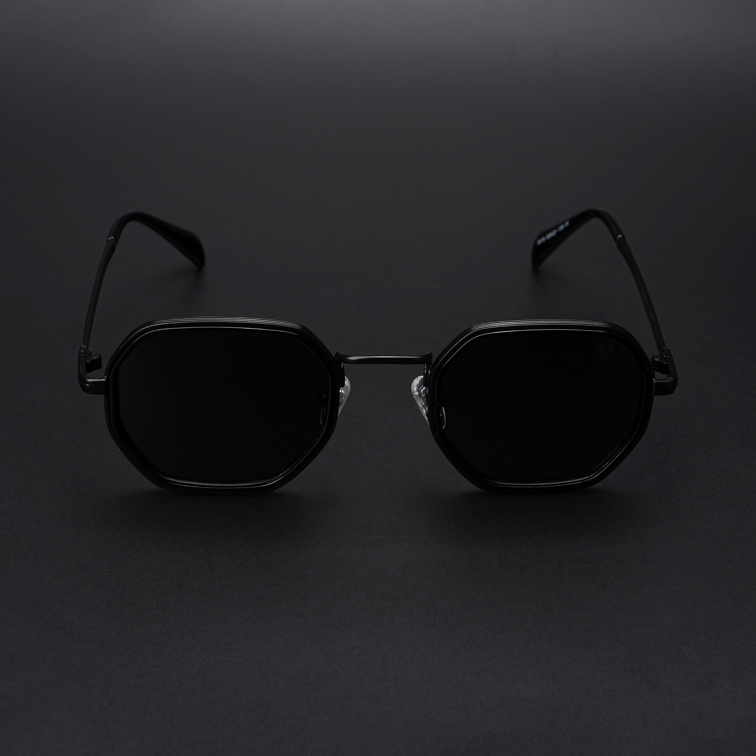 Cubix | Geometric Black Polarized Sunglasses | Black Lens - PMG5851