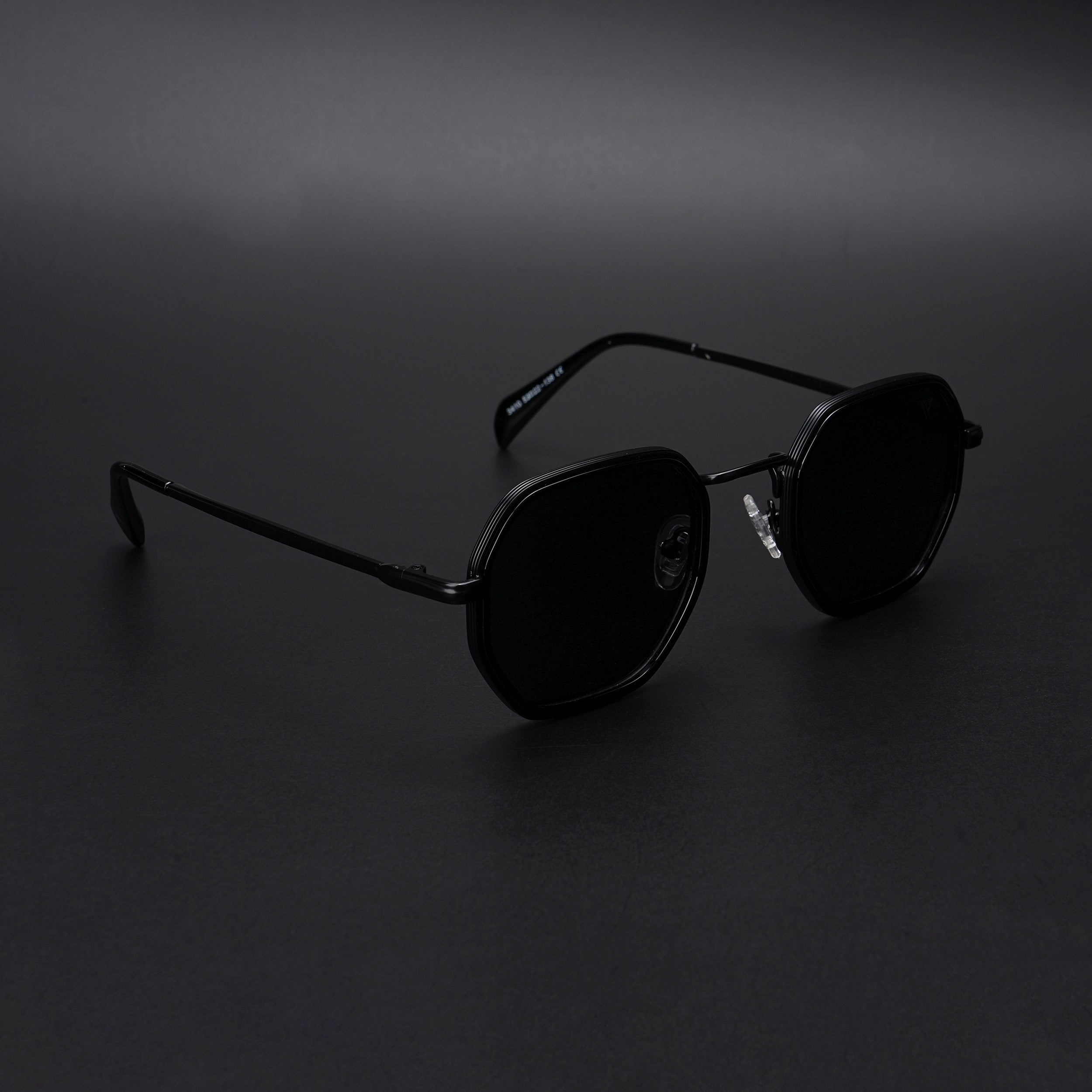 Cubix | Geometric Black Polarized Sunglasses | Black Lens - PMG5851