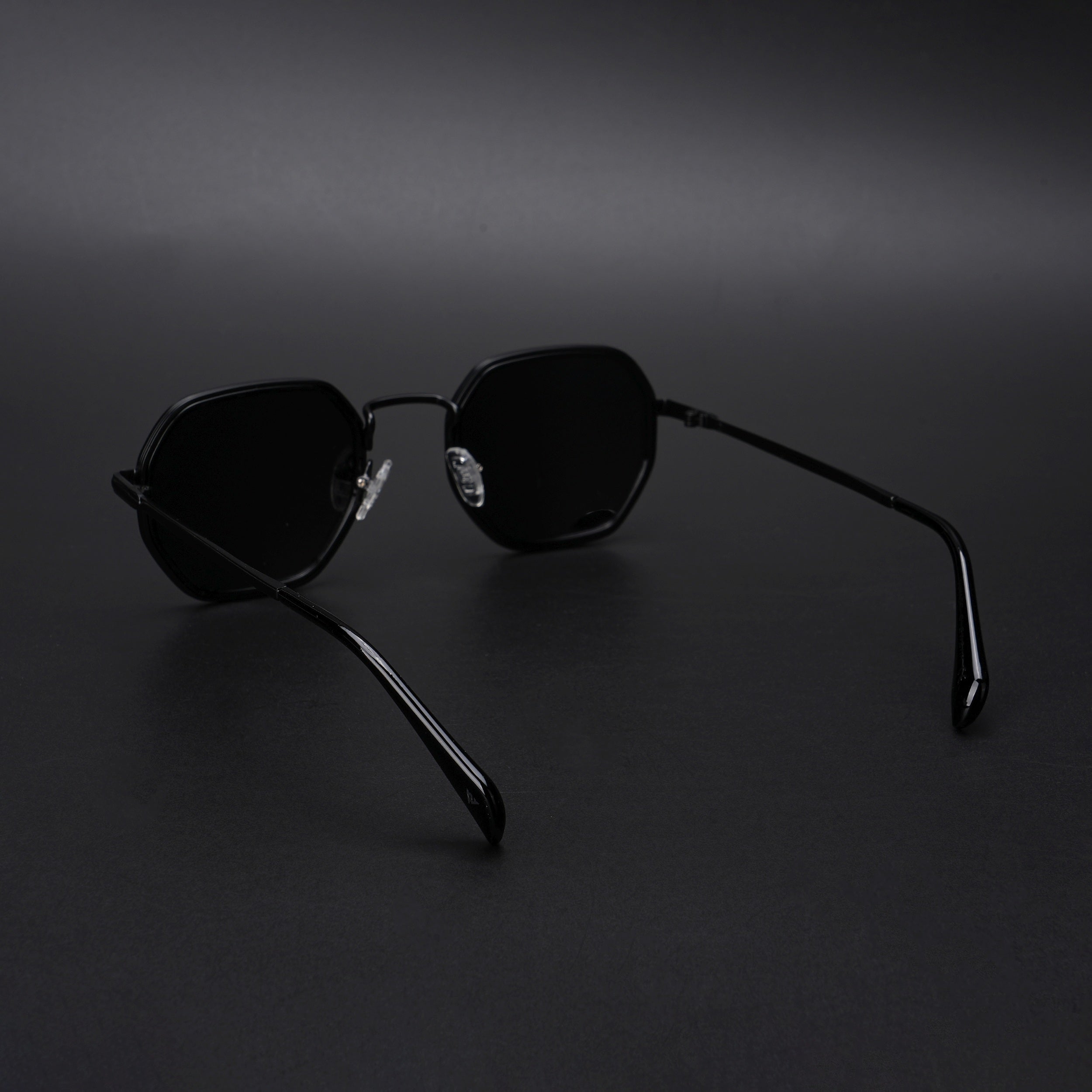 Cubix | Geometric Black Polarized Sunglasses | Black Lens - PMG5851