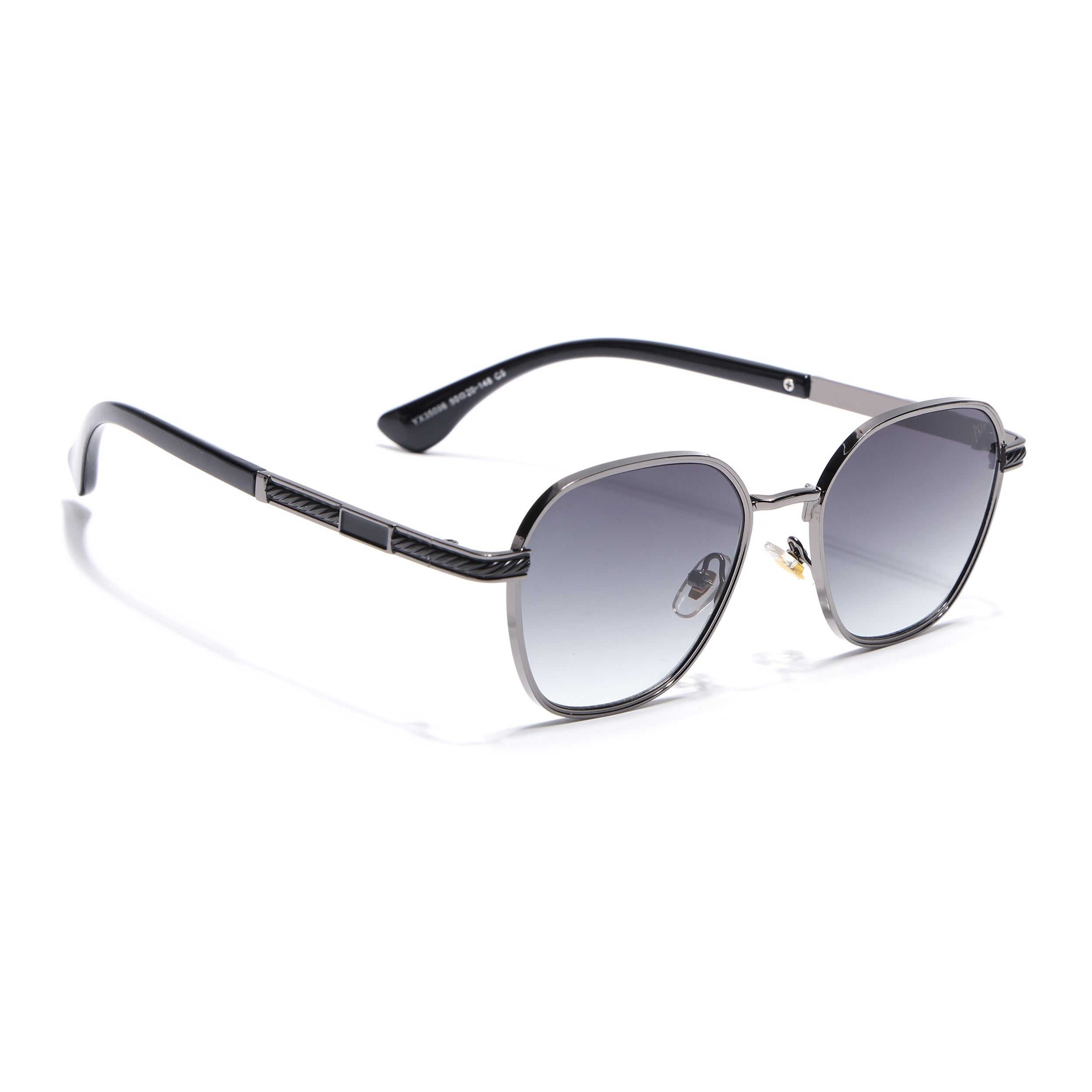 Square Sunglasses for Men & Women (Green & Clear Lens | Grey Frame - MG7261)