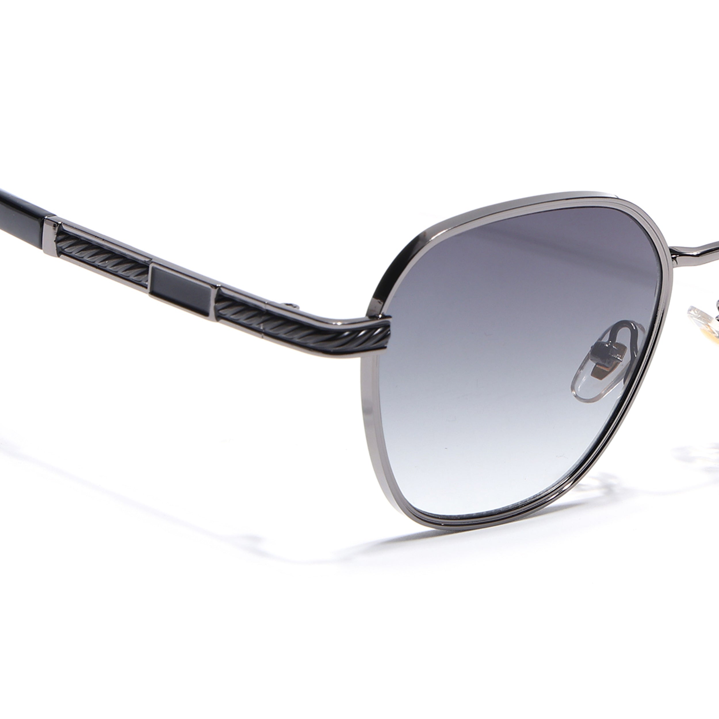 Square Sunglasses for Men & Women (Green & Clear Lens | Grey Frame - MG7261)