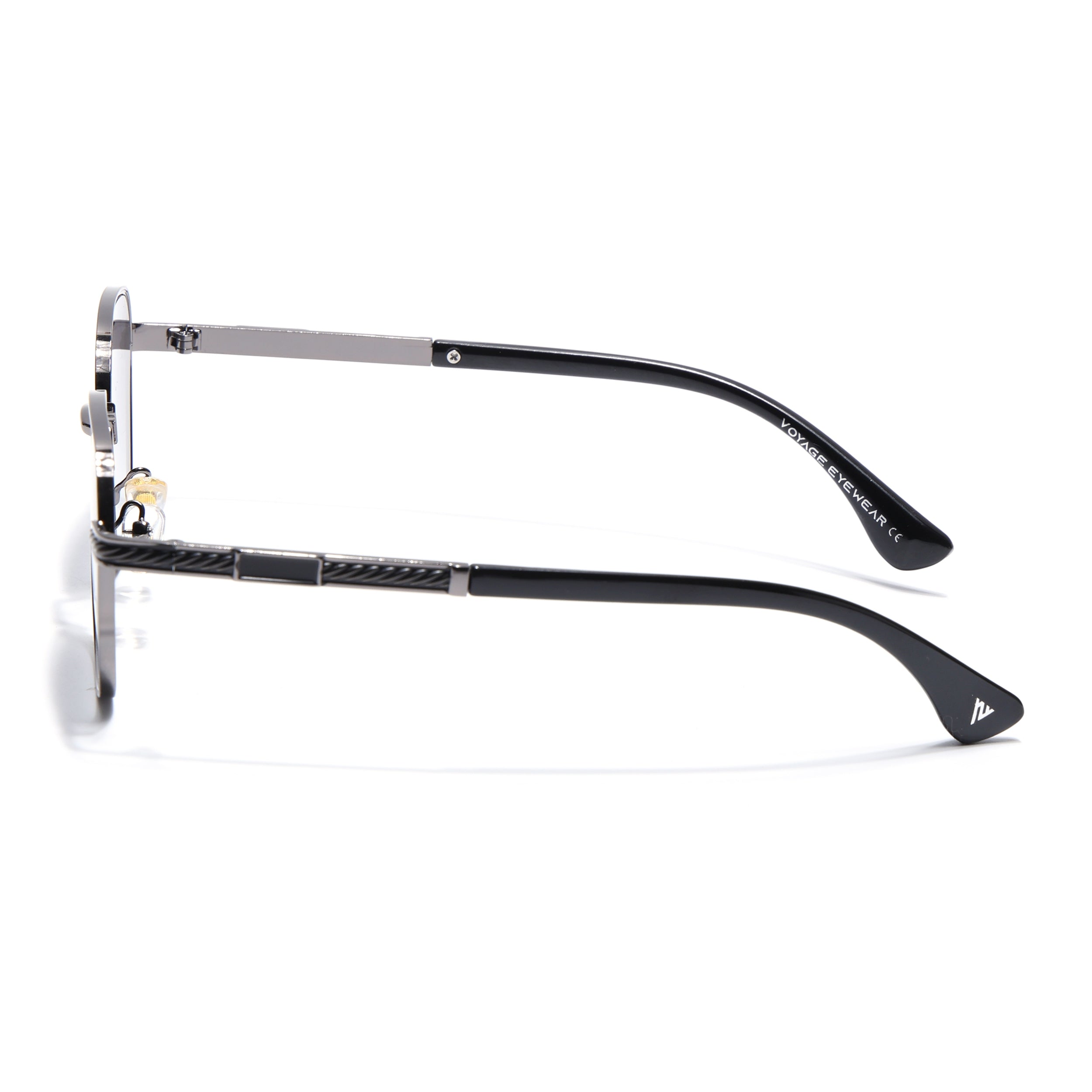 Square Sunglasses for Men & Women (Green & Clear Lens | Grey Frame - MG7261)