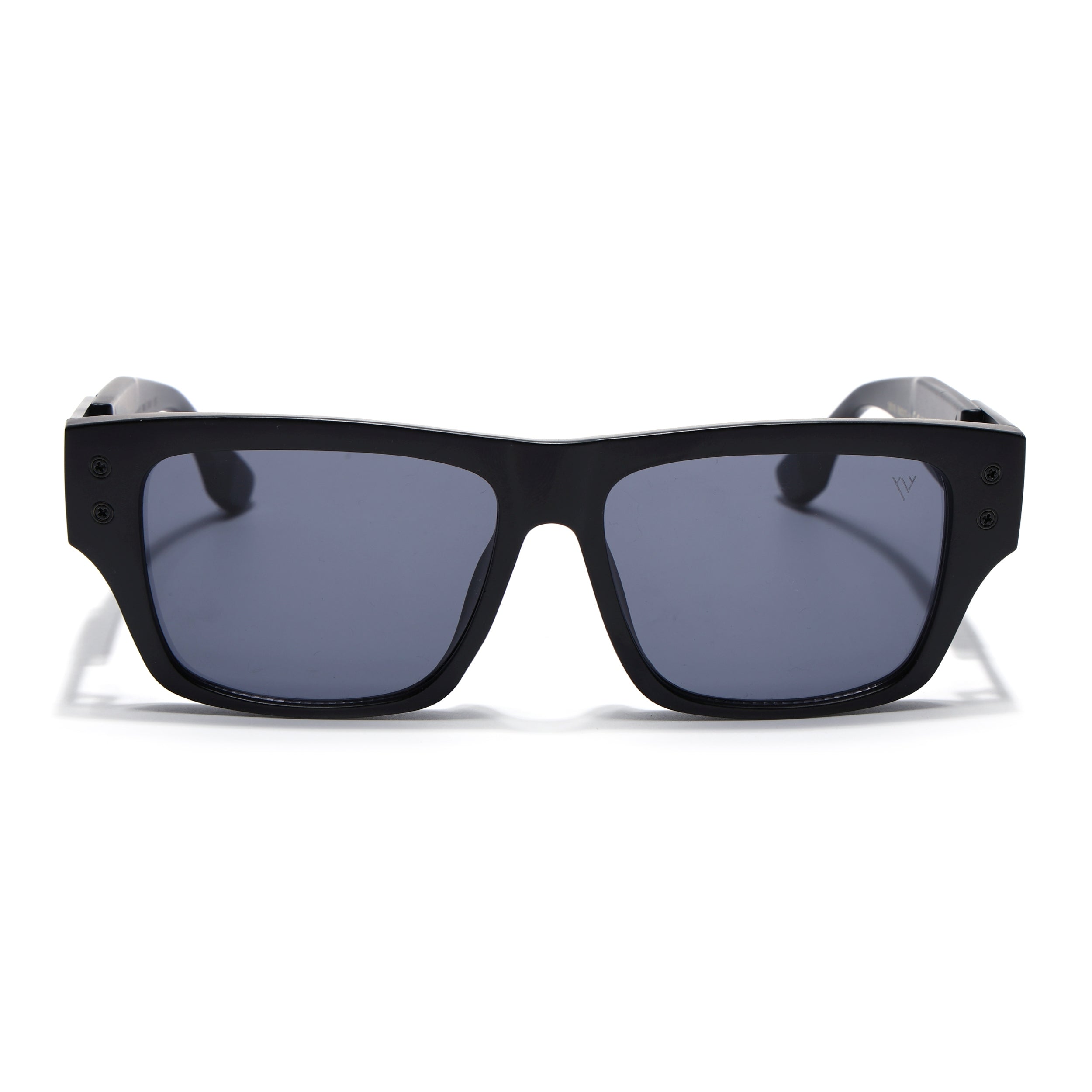 Square Sunglasses for Men & Women (Grey Lens | Black Frame - MG7158)
