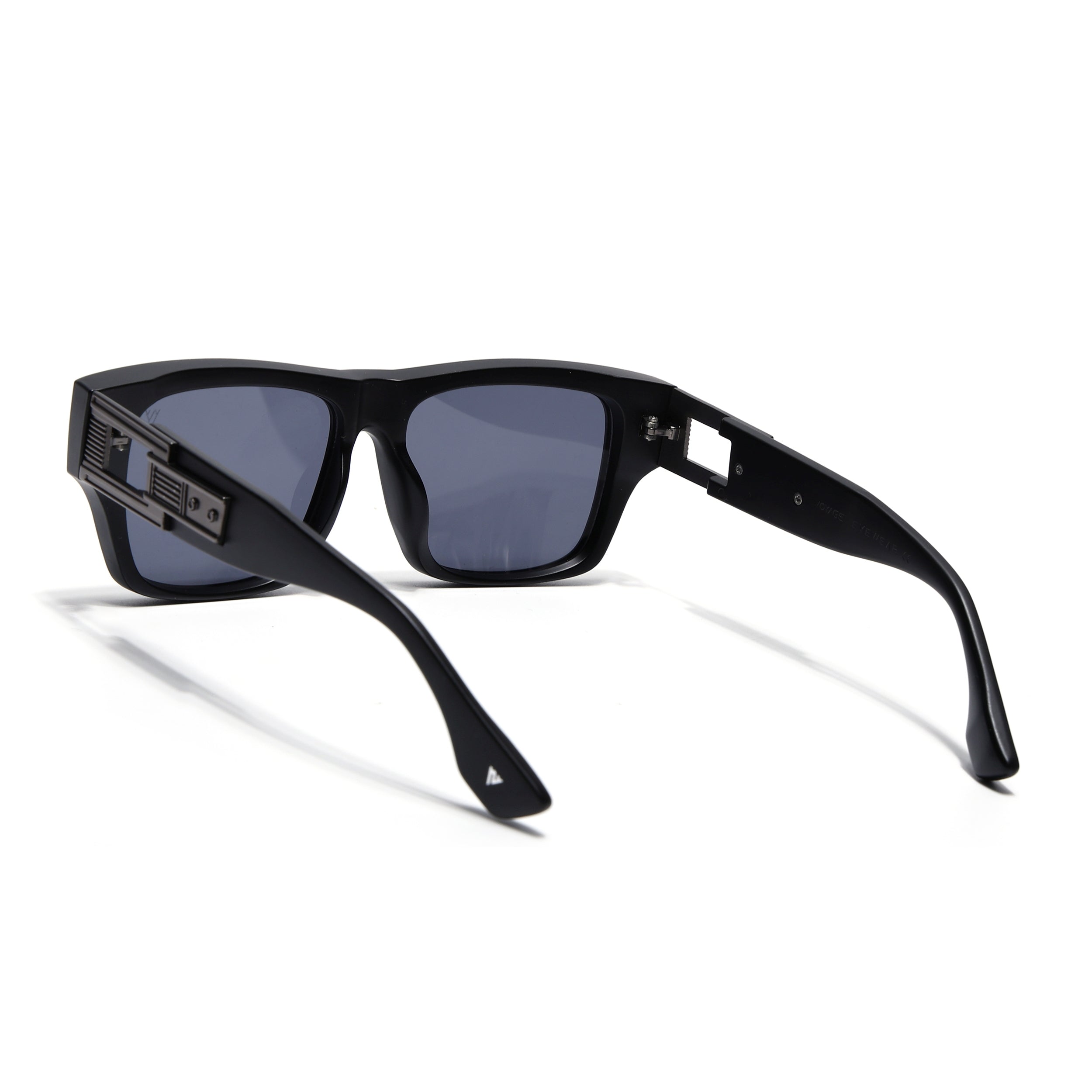 Square Sunglasses for Men & Women (Grey Lens | Black Frame - MG7158)