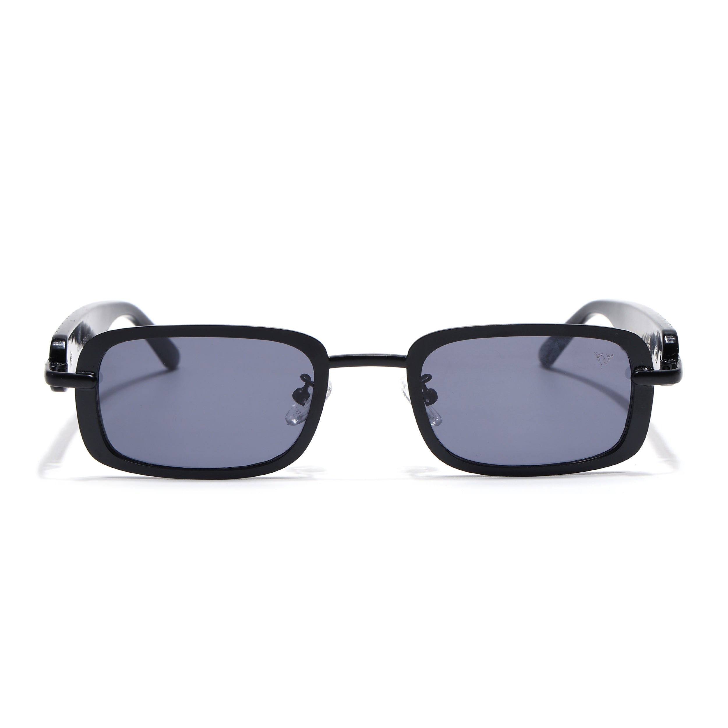 Rectangle Sunglasses for Men & Women (Grey Lens | Black Frame - MG7616)