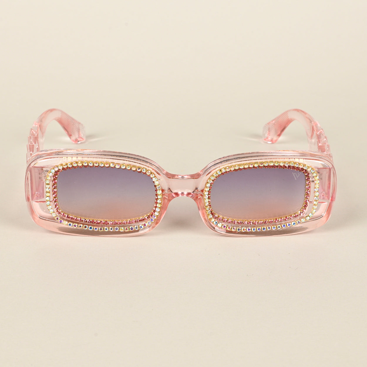 Voyage Purple & Pink Oval Sunglasses for Women (3913MG4360)