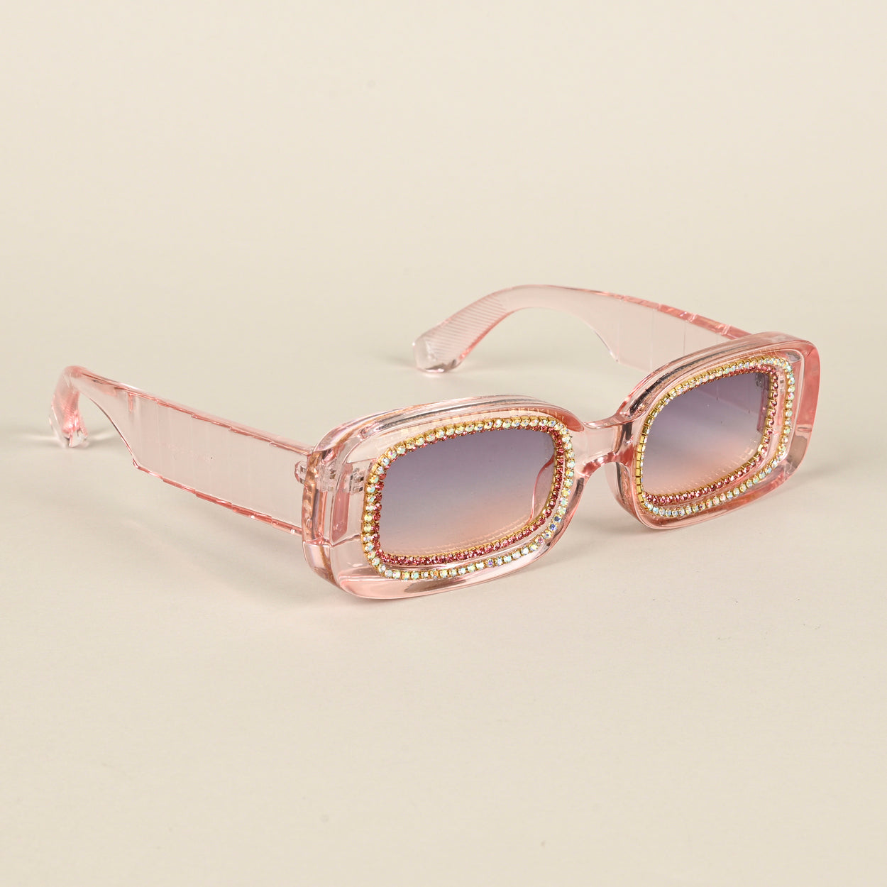 Voyage Purple & Pink Oval Sunglasses for Women (3913MG4360)