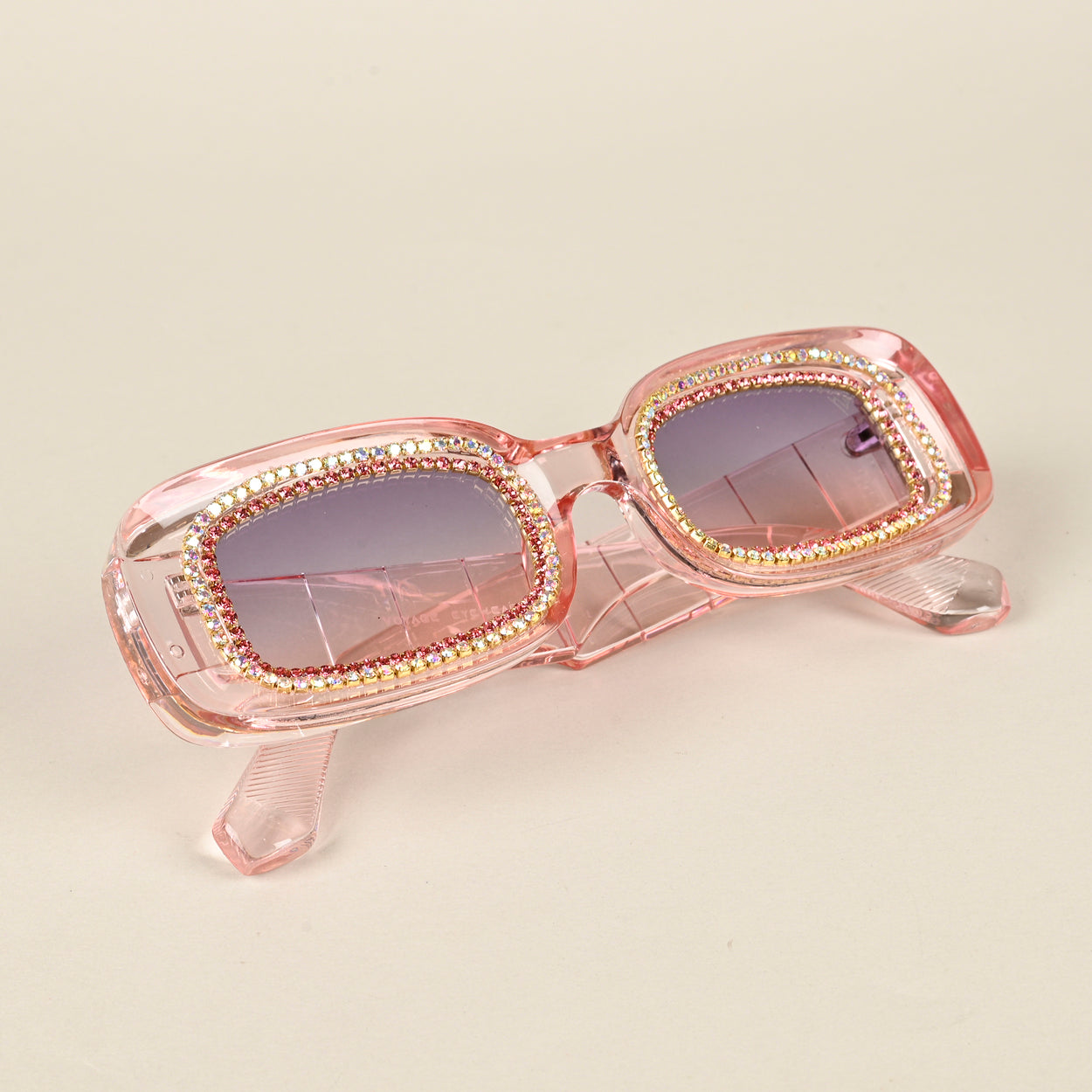Voyage Purple & Pink Oval Sunglasses for Women (3913MG4360)