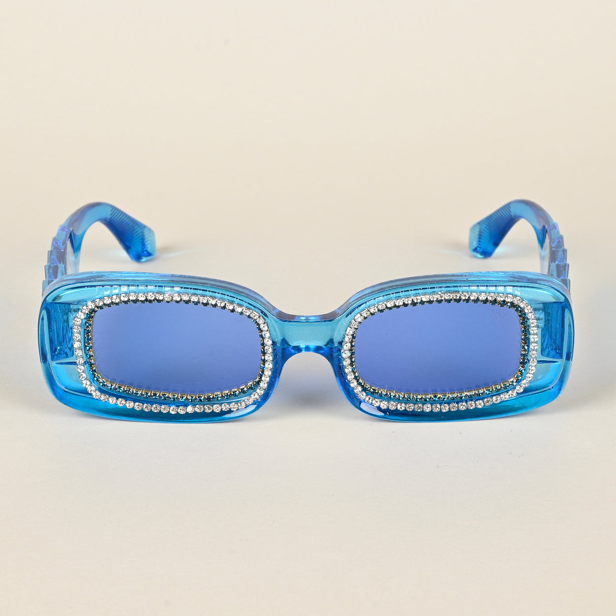 Voyage Blue Oval Sunglasses for Women (3913MG4361)