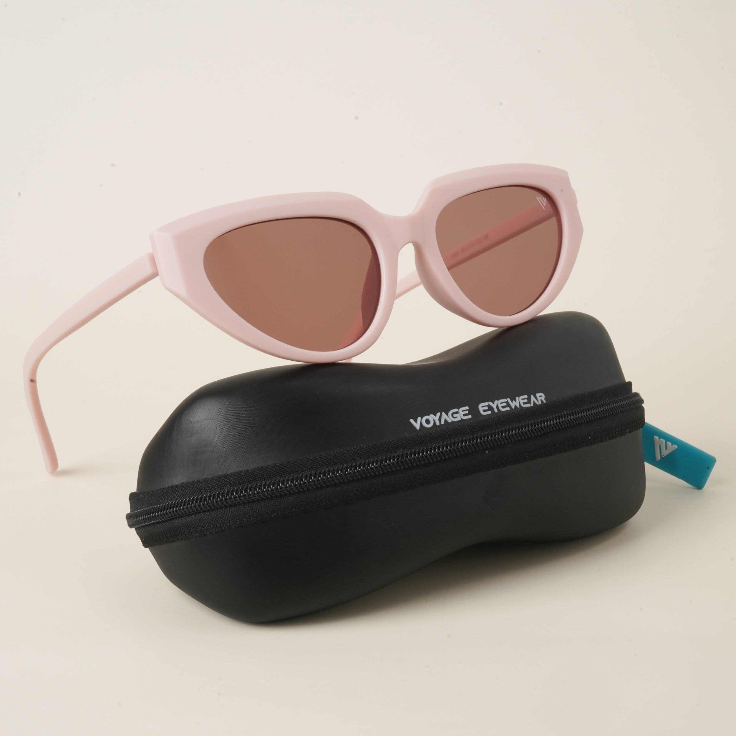 Voyage Light Brown Oval UV Protection Sunglasses for Women - MG4083