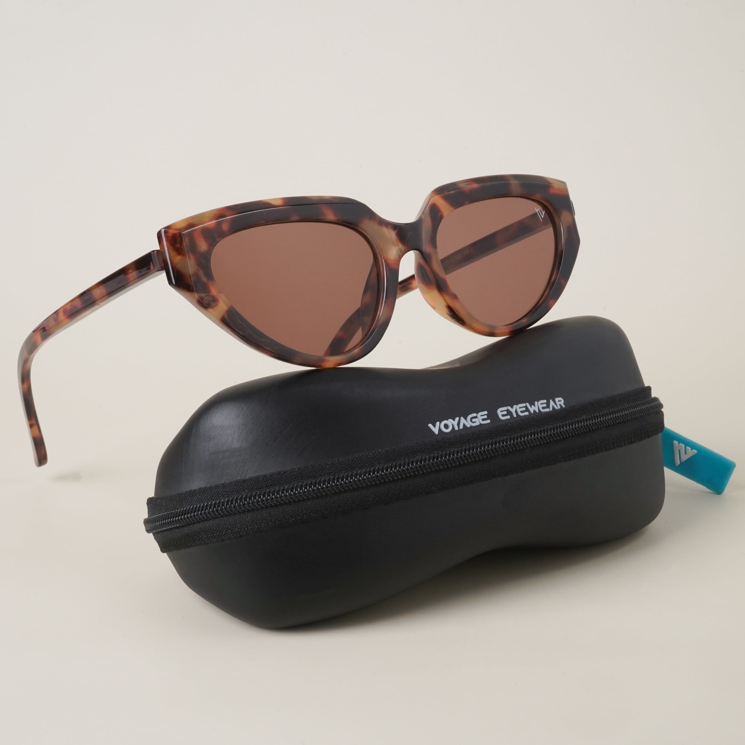 Voyage Brown Oval UV Protection Sunglasses for Women (3986MG4082)