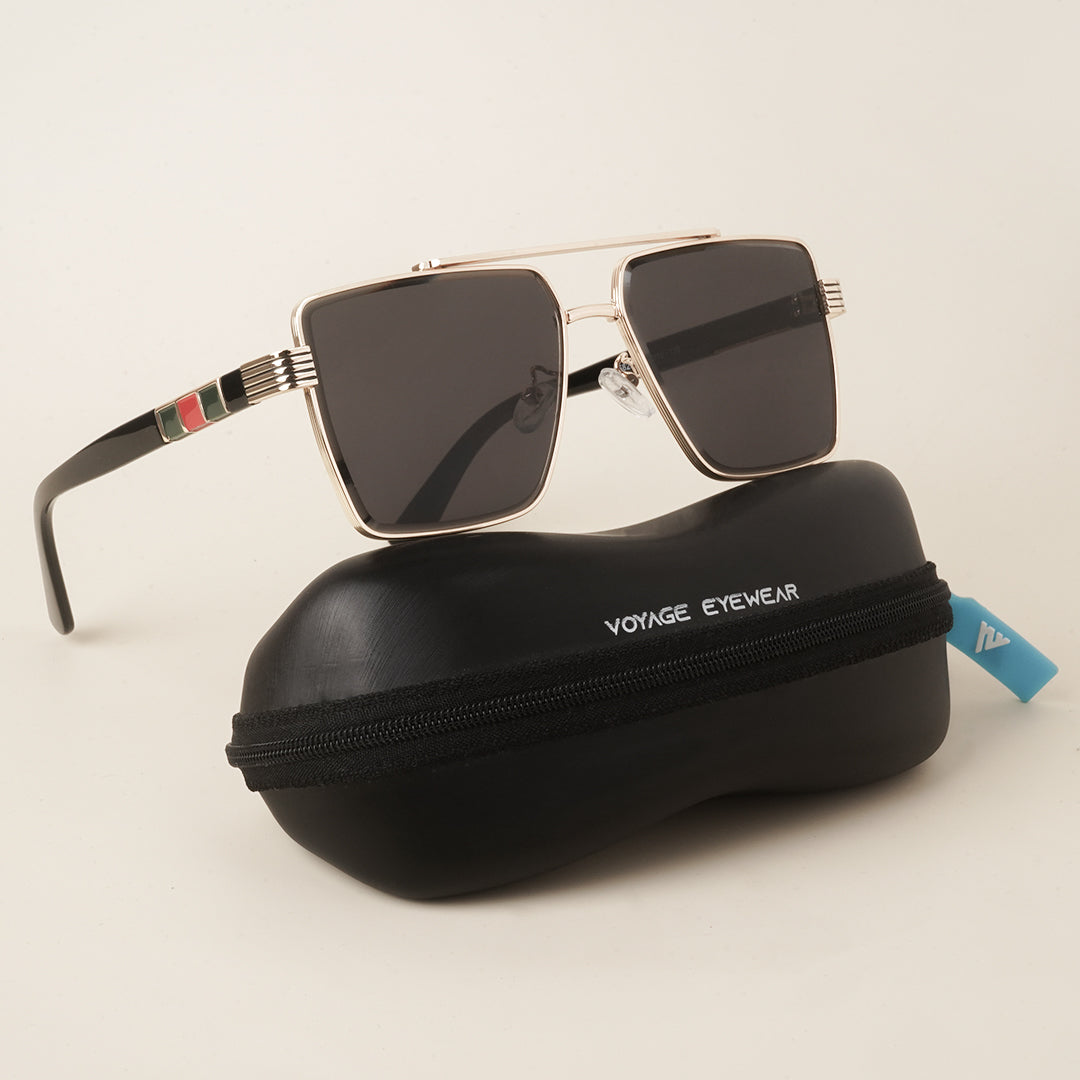 Voyage Black Wayfarer Sunglasses for Men & Women (58237MG4175)