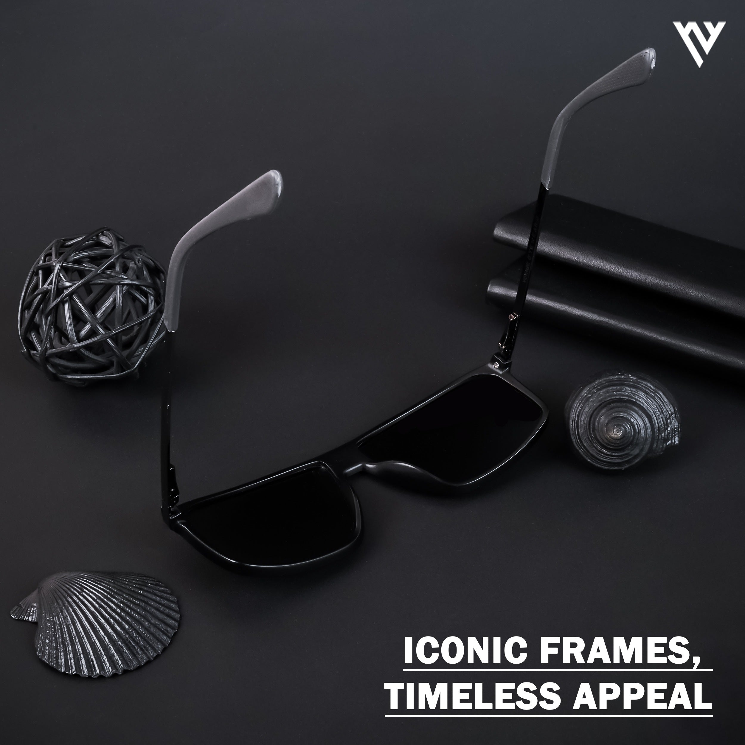 Voyage Exclusive Matt Black Polarized Wayfarer Sunglasses for Men & Women (20080PMG4447)
