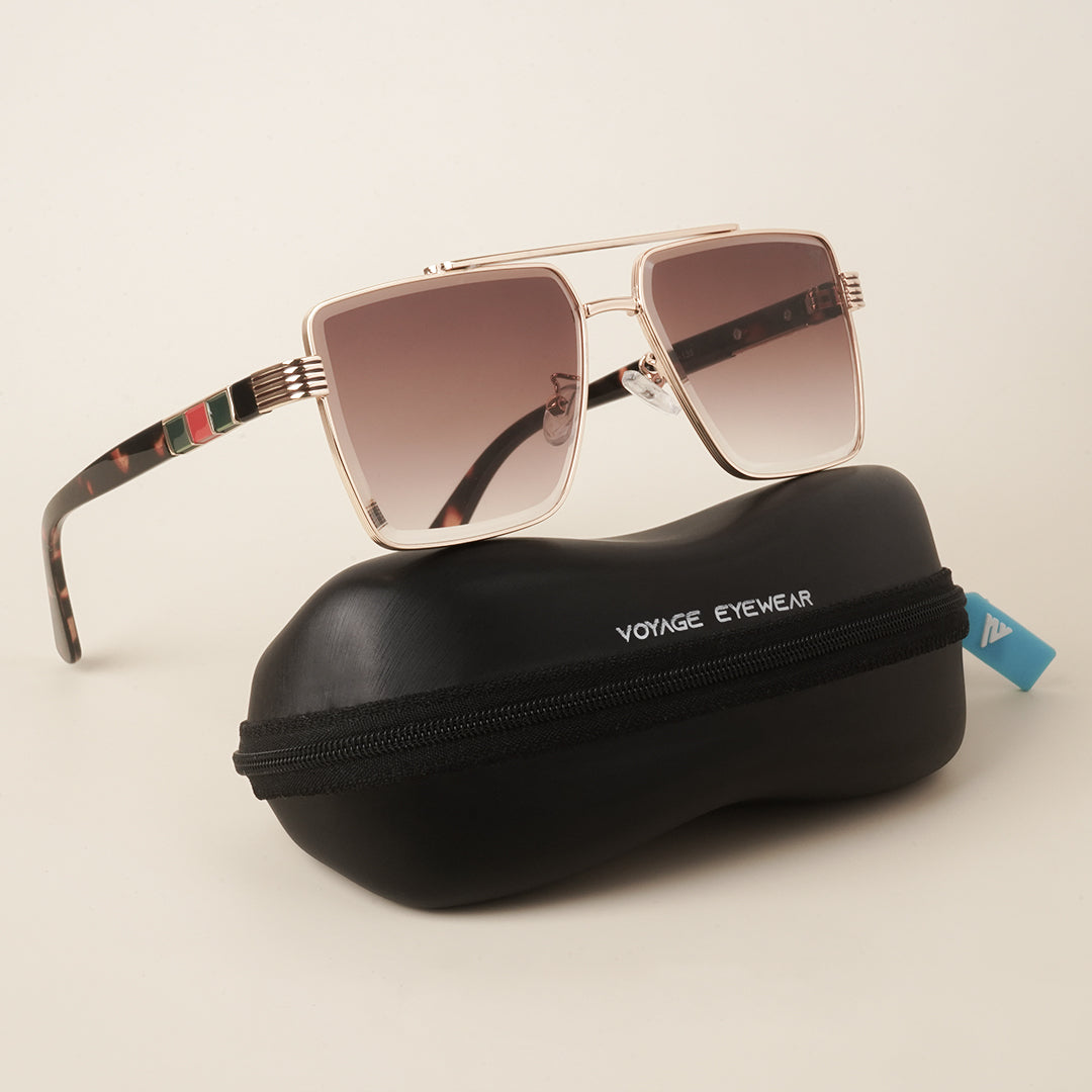 Voyage Brown & Clear Wayfarer Sunglasses for Men & Women (58237MG4176)