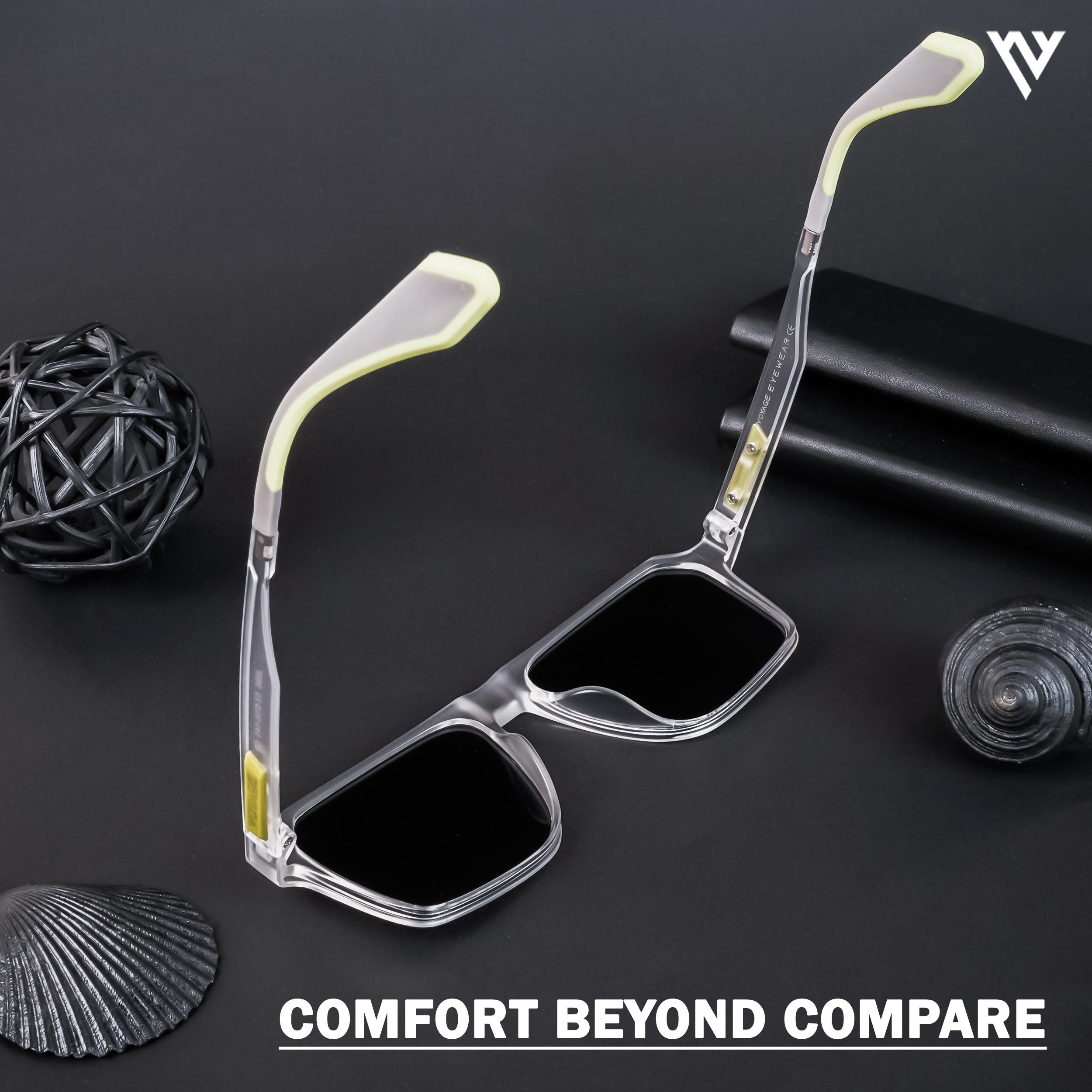 Voyage Exclusive Transparent Polarized Wayfarer Sunglasses for Men & Women (896PMG4455)