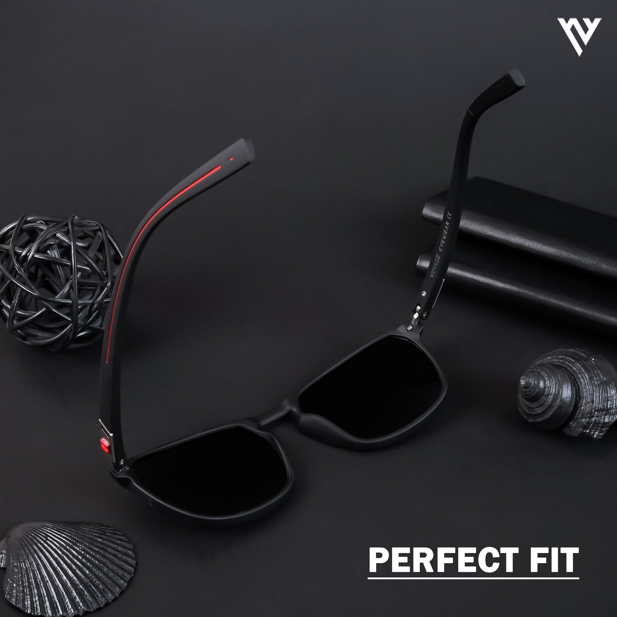 Matt Black Polarized Wayfarer Sunglasses - PMG4304