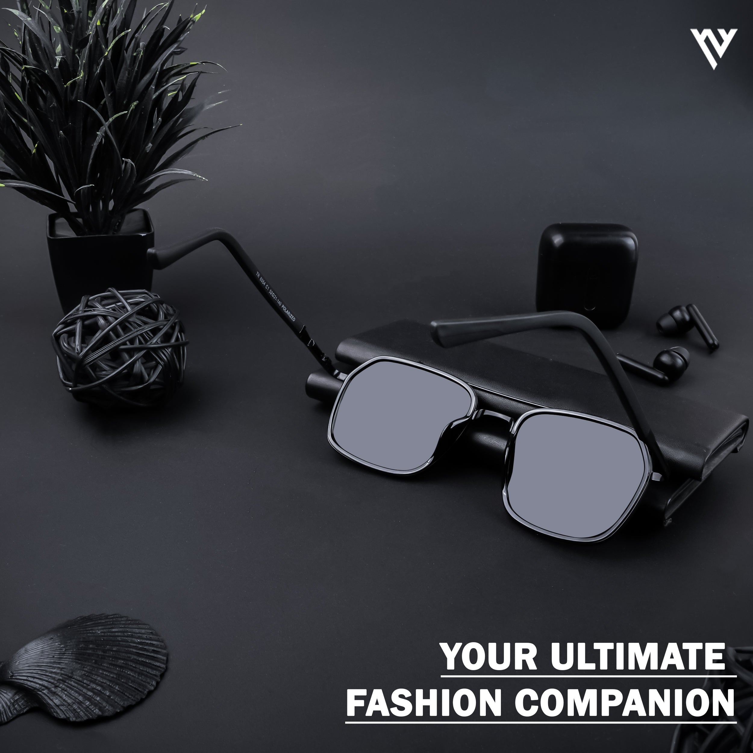 Voyage Exclusive Black Polarized Wayfarer Sunglasses for Men & Women (TR8054PMG4479)