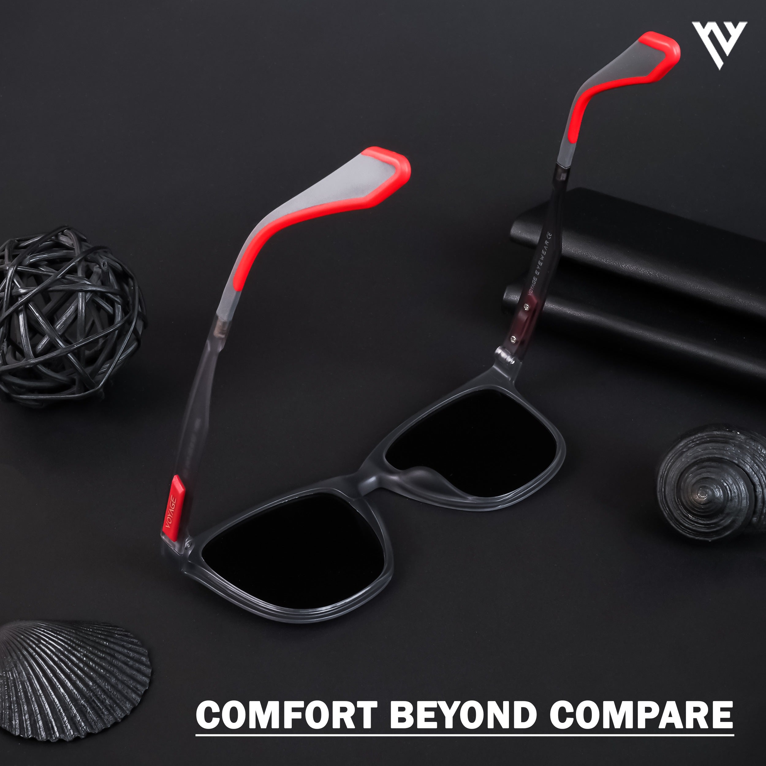 Active Grey Polarized Wayfarer Sunglasses - PMG4467