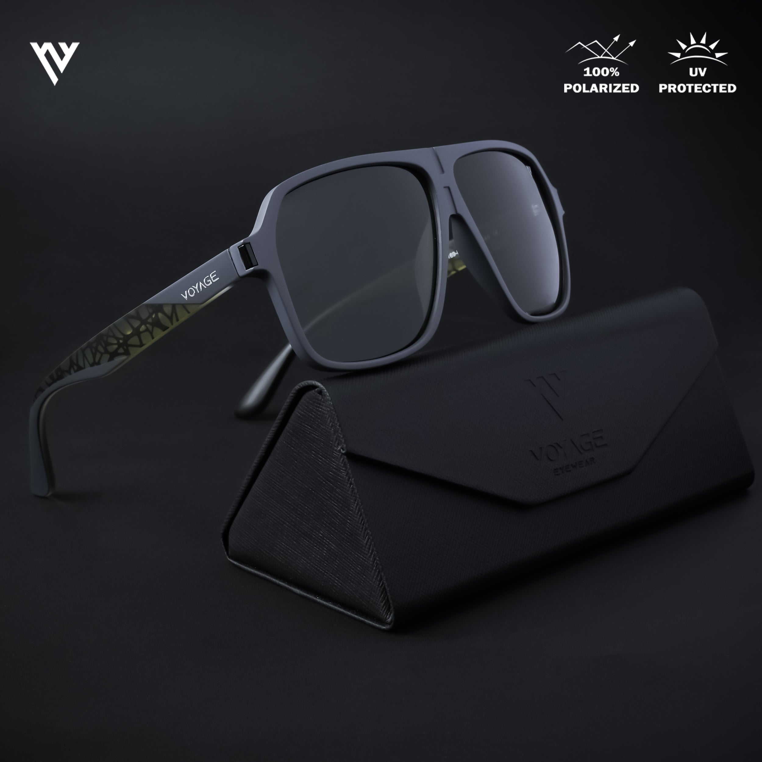 Wayfarer Green Polarized Sunglasses - PMG4575