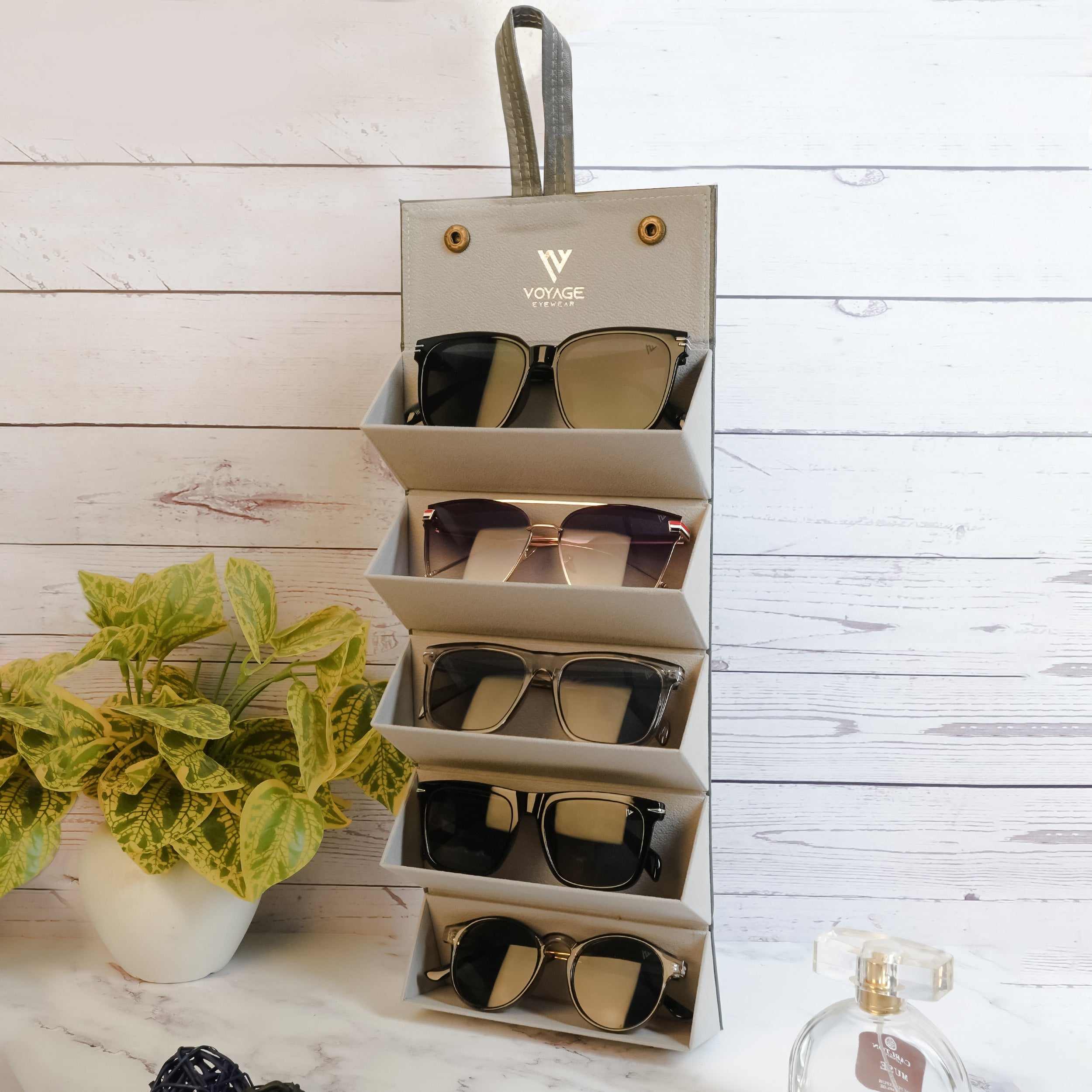 Voyage Grey Sunglasses or Eyeglasses Storage Box