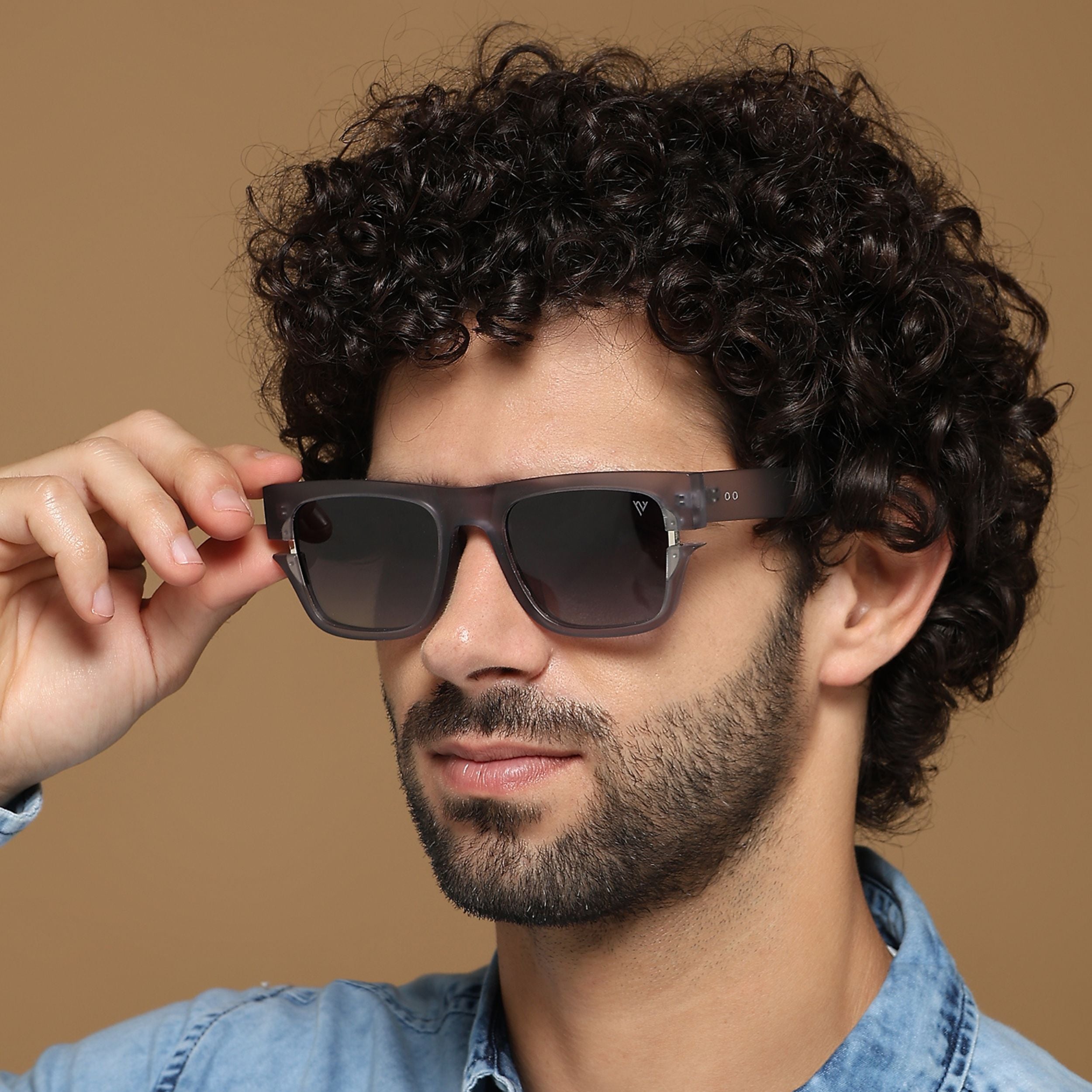 Wayfarer Sunglasses (Grey & Clear Lens | Grey Frame - PMG6046)