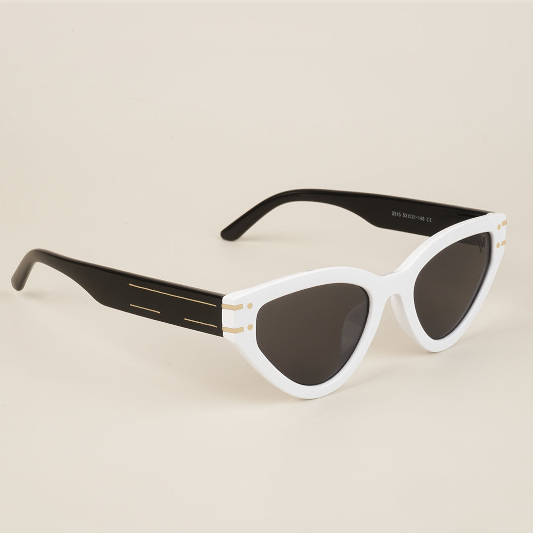 Voyage Black Cateye Sunglasses for Women - MG4174