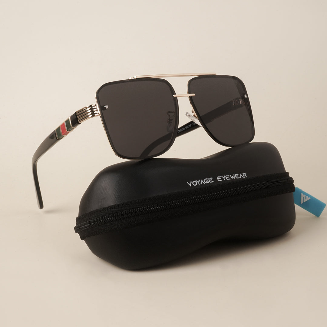 Voyage Black Wayfarer Sunglasses for Men & Women (58236MG4162)