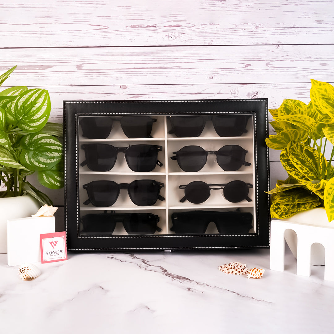 Voyage Black Square Sunglasses or Eyeglasses Storage Box (No Logo)