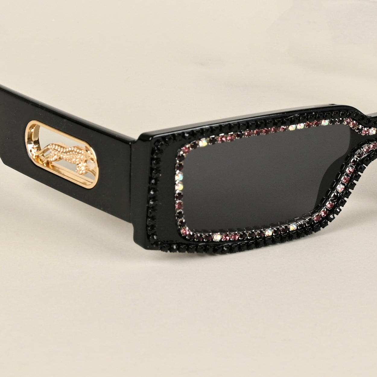 Voyage Black Rectangle Sunglasses for Men & Women - MG4362
