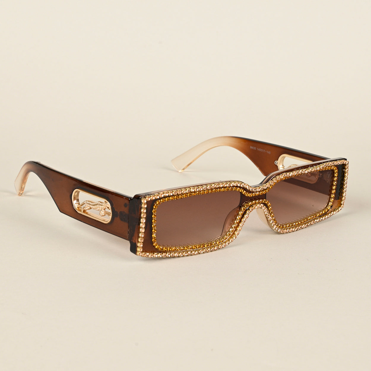 Voyage Brown Rectangle Sunglasses for Men & Women - MG4363