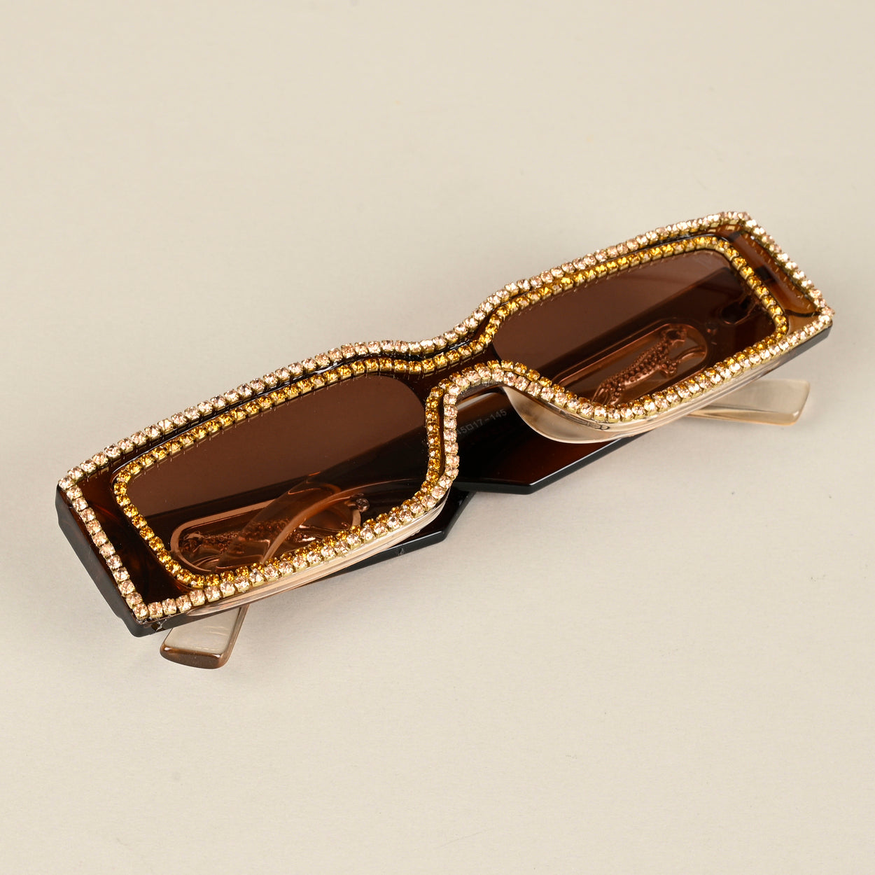 Voyage Brown Rectangle Sunglasses for Men & Women - MG4363