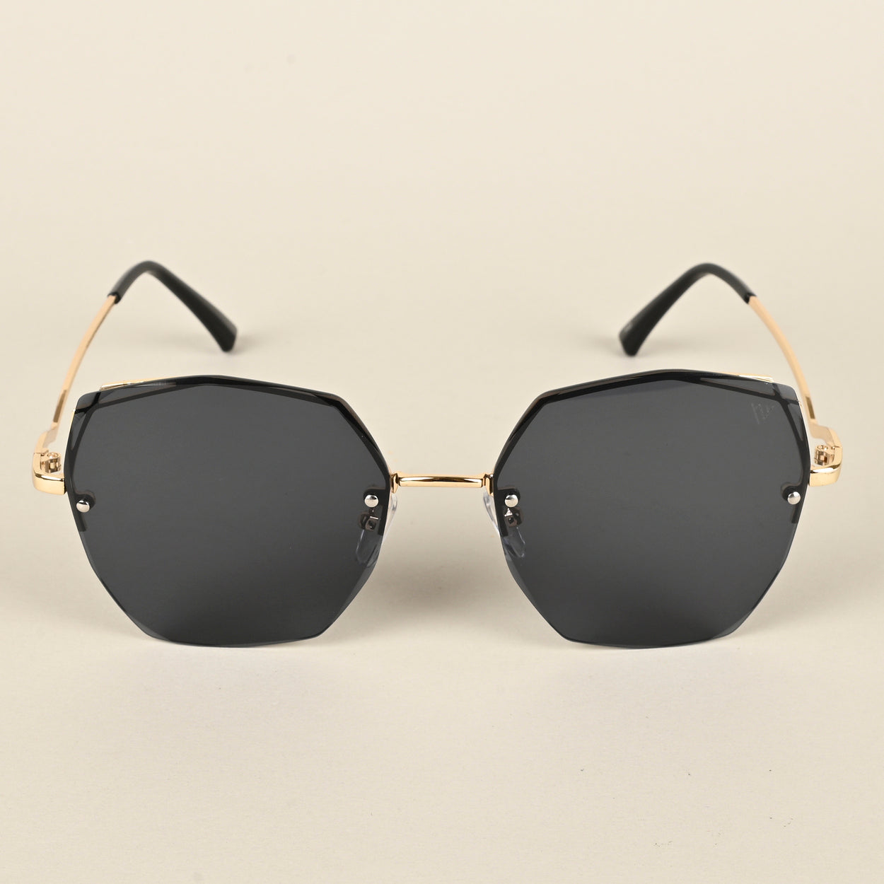 Voyage Black Geometric Sunglasses for Women (443MG4334)