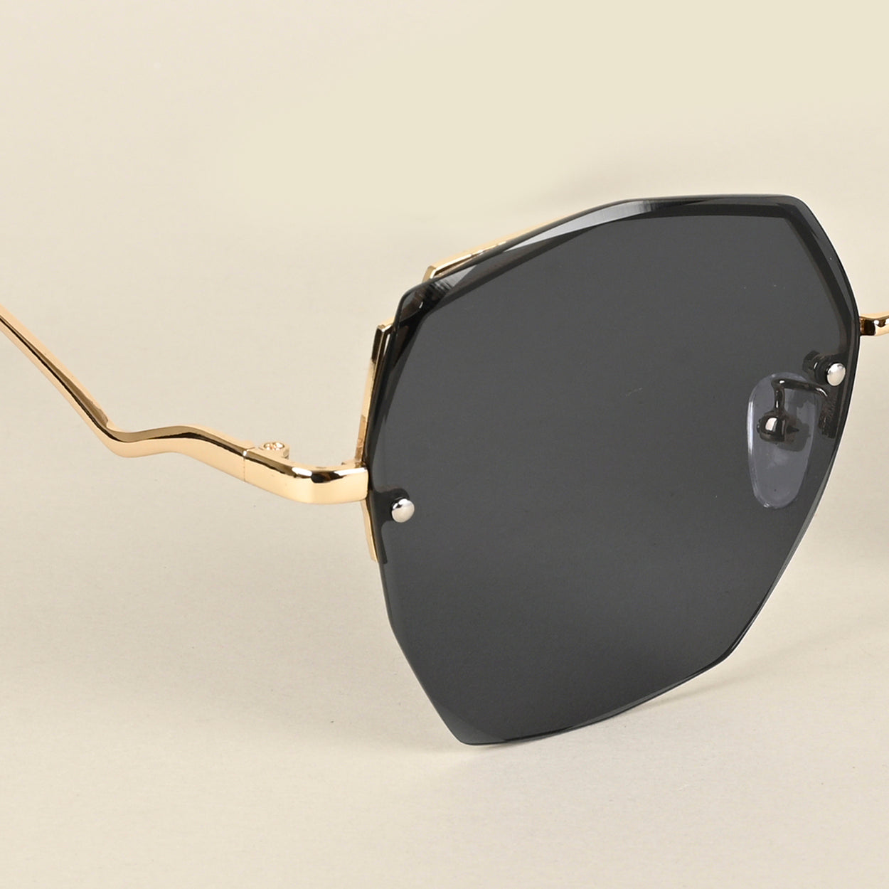 Voyage Black Geometric Sunglasses for Women (443MG4334)