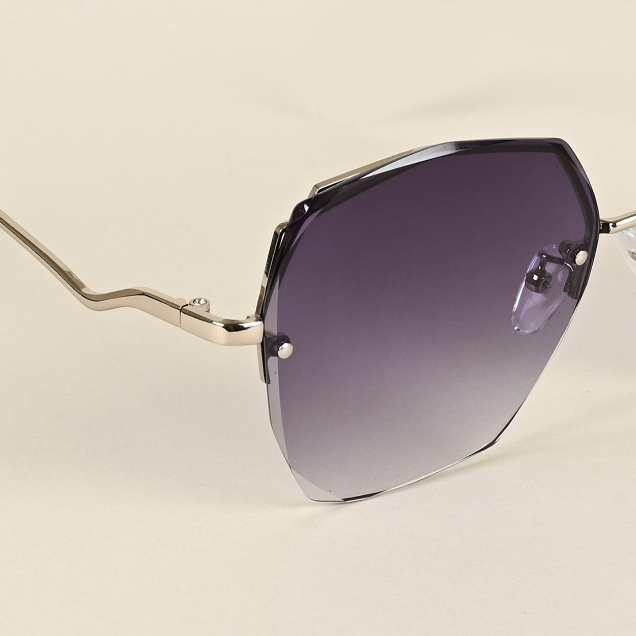 Voyage Purple Geometric Sunglasses for Women (443MG4335)