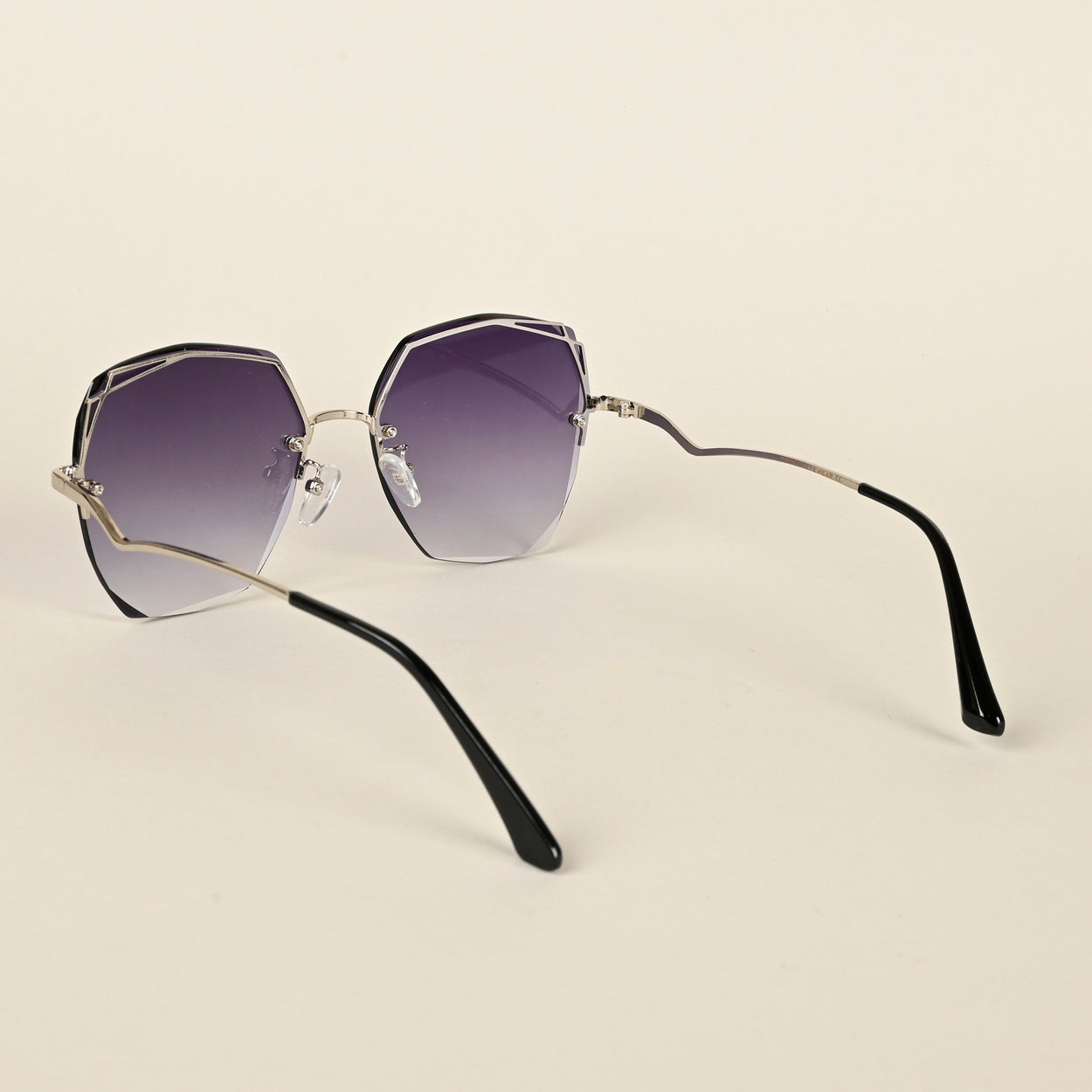 Voyage Purple Geometric Sunglasses for Women (443MG4335)