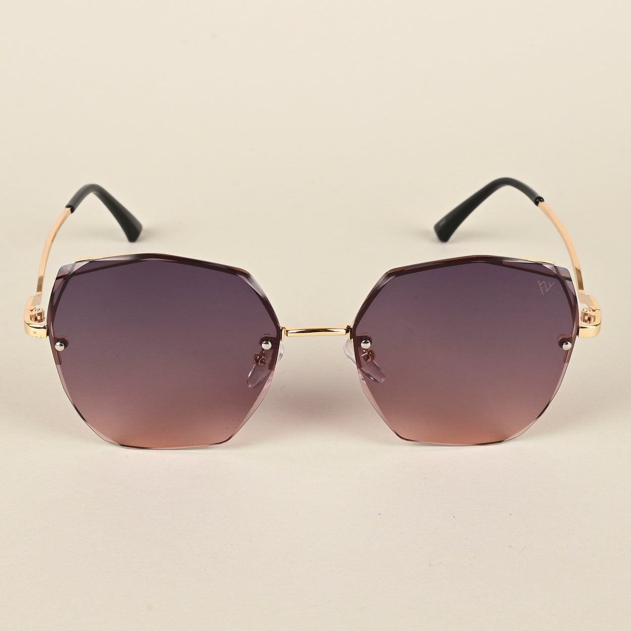 Voyage Grey & Pink Geometric Sunglasses for Women (443MG4336)