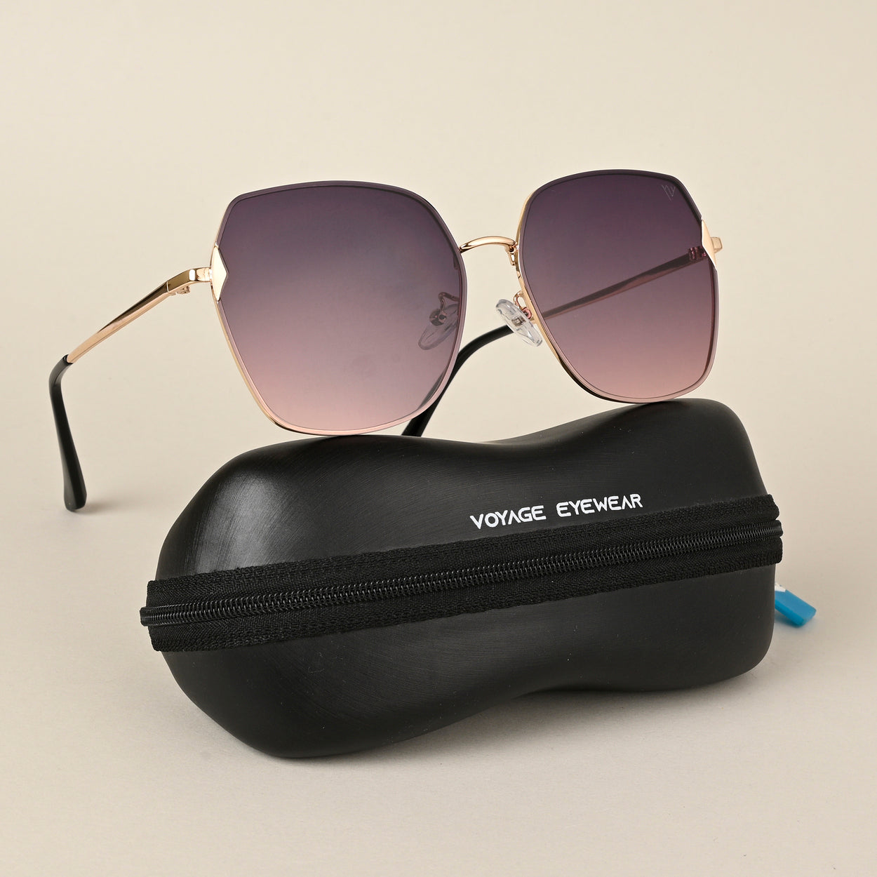 Voyage Grey & Pink Oversize Sunglasses for Women (444MG4328)