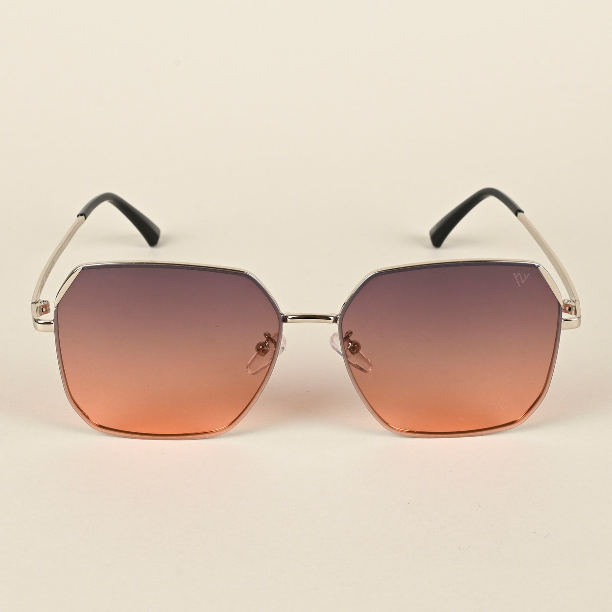 Voyage Grey & Orange Square Sunglasses for Men & Women - MG4340
