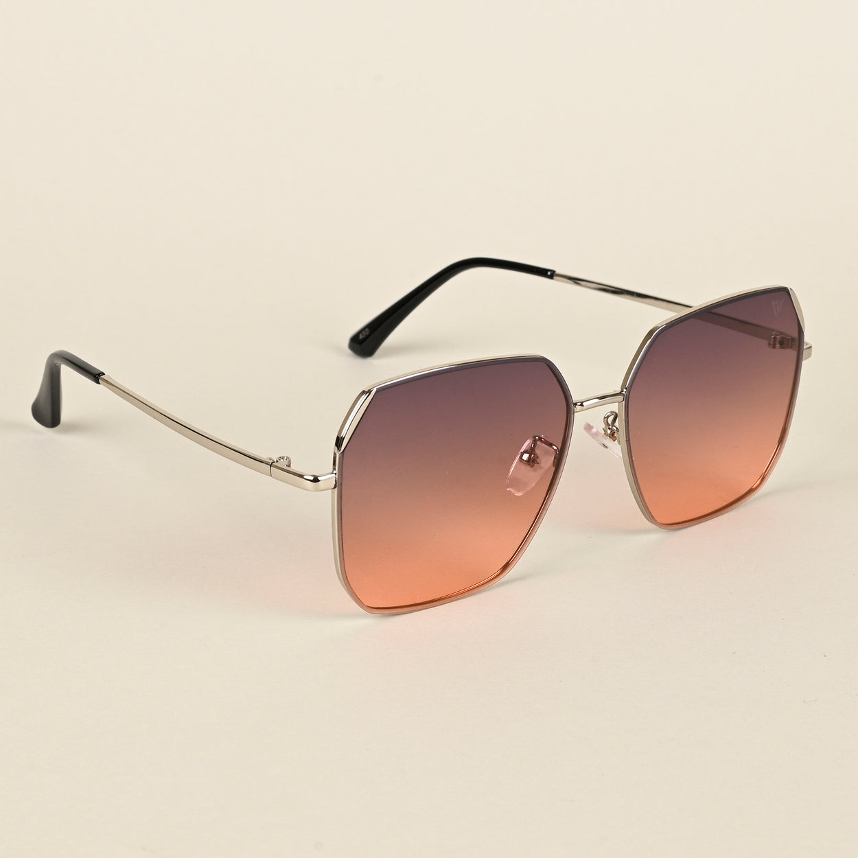 Voyage Grey & Orange Square Sunglasses for Men & Women - MG4340