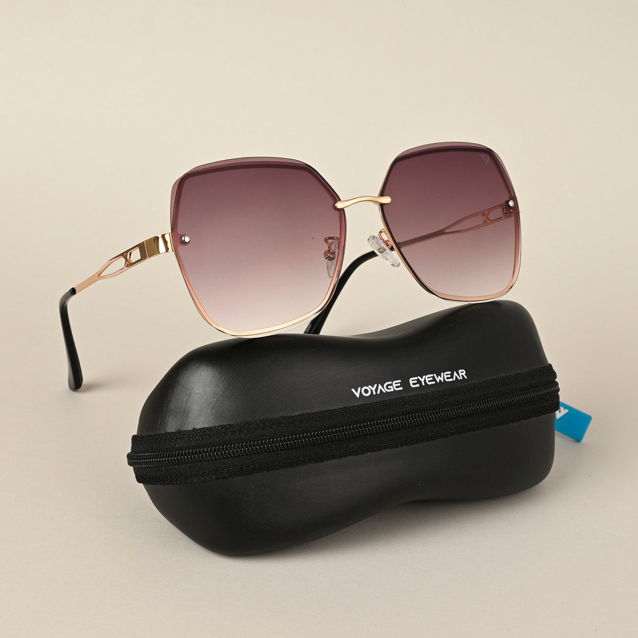 Voyage Brown Oversize Sunglasses for Women (456MG4318)