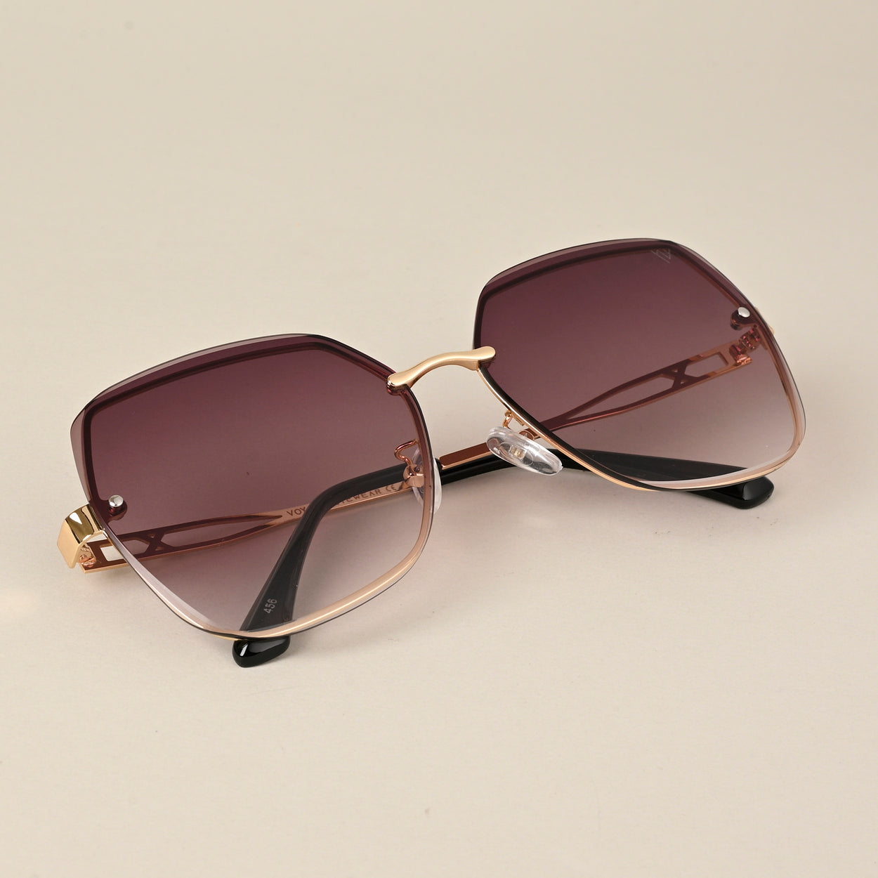 Voyage Brown Oversize Sunglasses for Women (456MG4318)