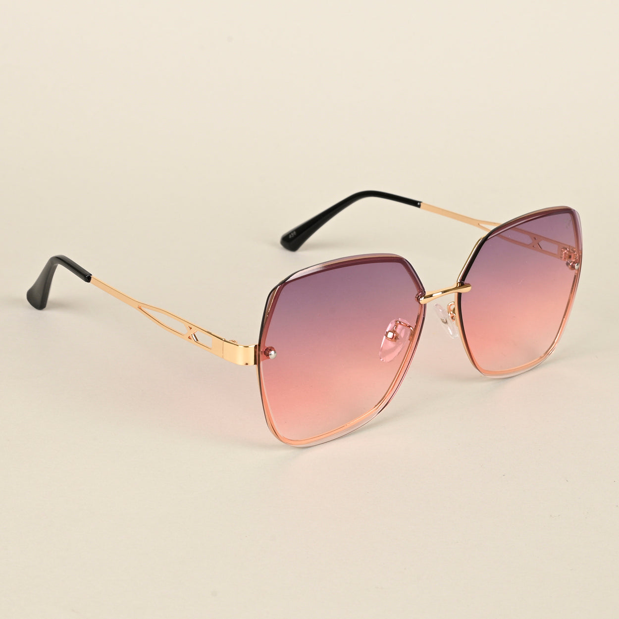 Voyage Pink & Purple Oversize Sunglasses for Women (456MG4320)