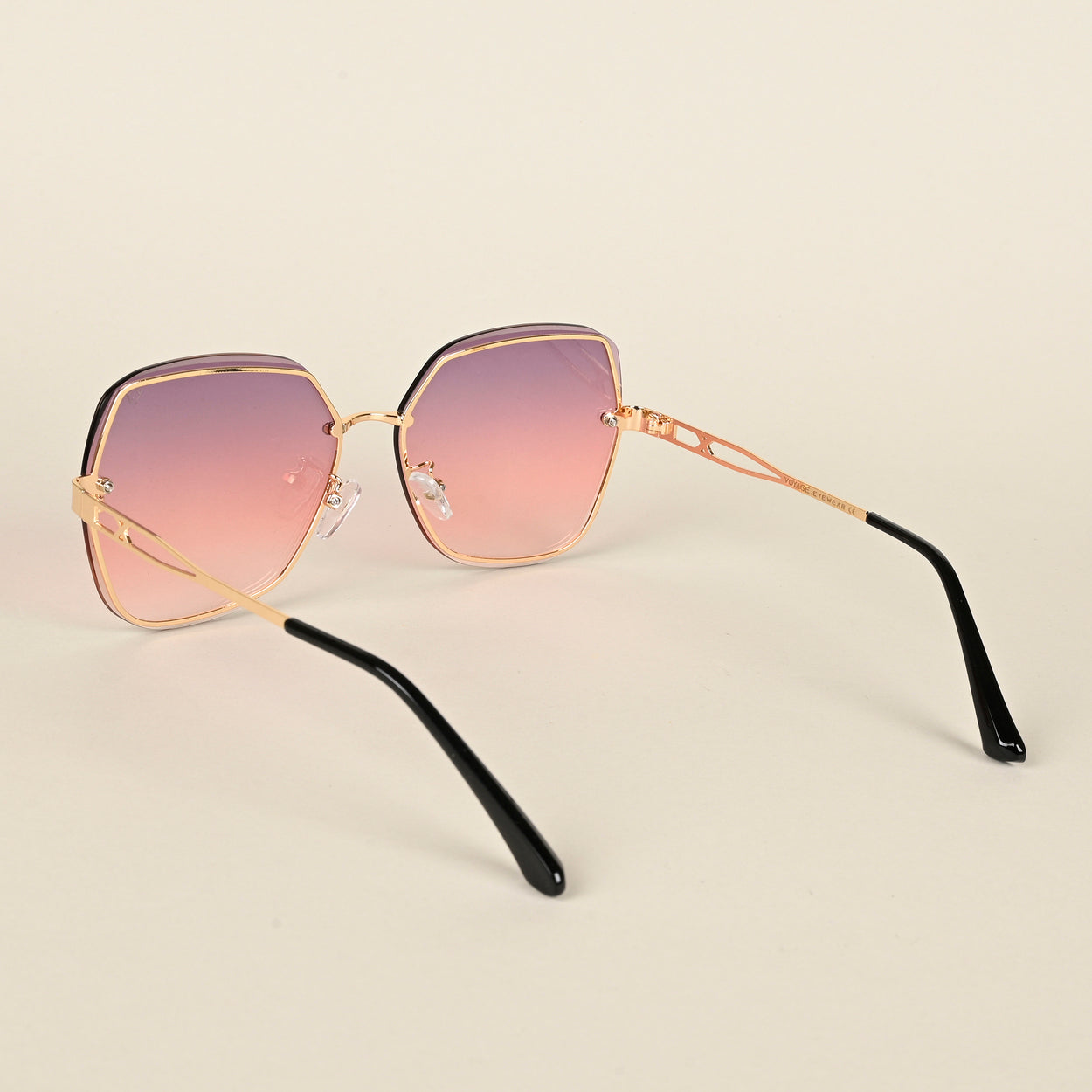 Voyage Pink & Purple Oversize Sunglasses for Women (456MG4320)