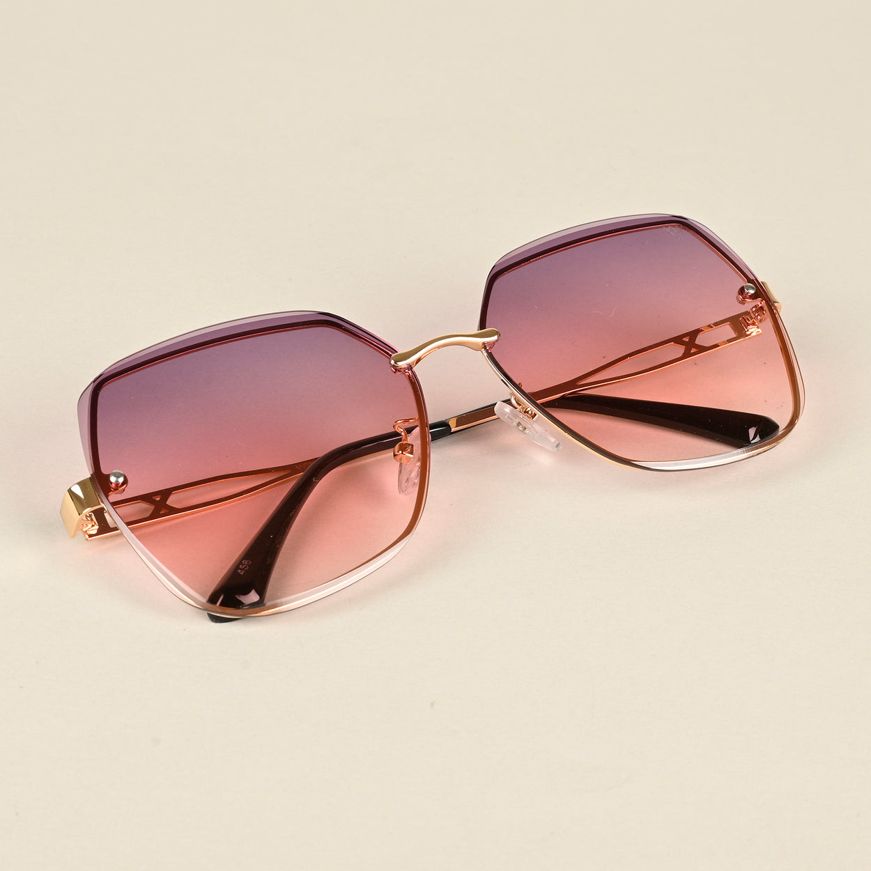 Voyage Pink & Purple Oversize Sunglasses for Women (456MG4320)